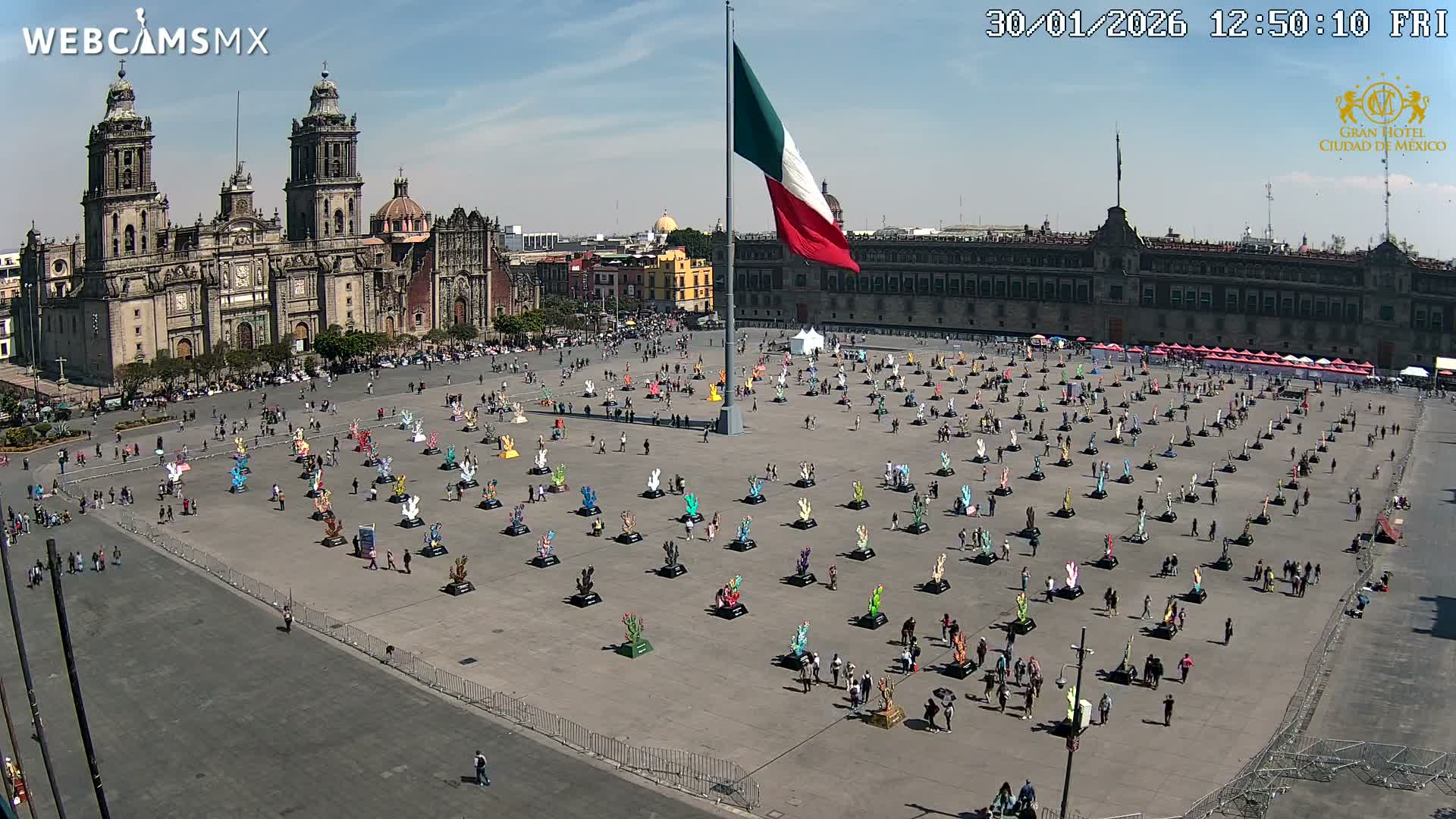 Plaza de la Constitución, Zocalo Square Ciudad de México Live Cam - Centro, Ciudad de Mexico, Mexico