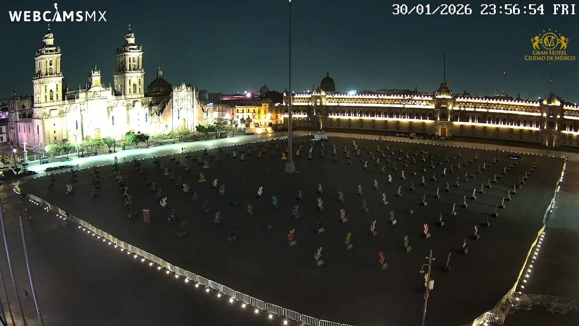 Plaza de la Constitución, Zocalo Square Ciudad de México Live Cam - Centro, Ciudad de Mexico, Mexico
