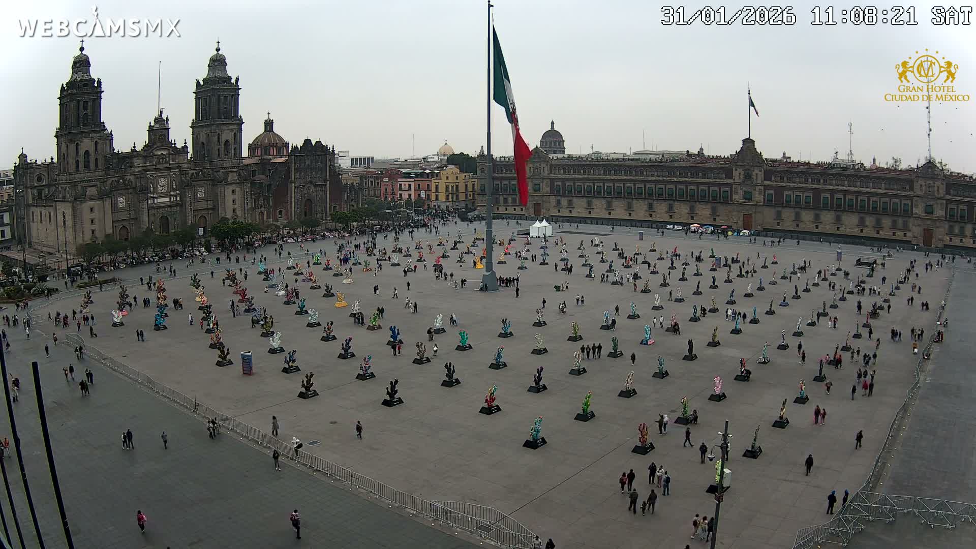 Plaza de la Constitución, Zocalo Square Ciudad de México Live Cam - Centro, Ciudad de Mexico, Mexico