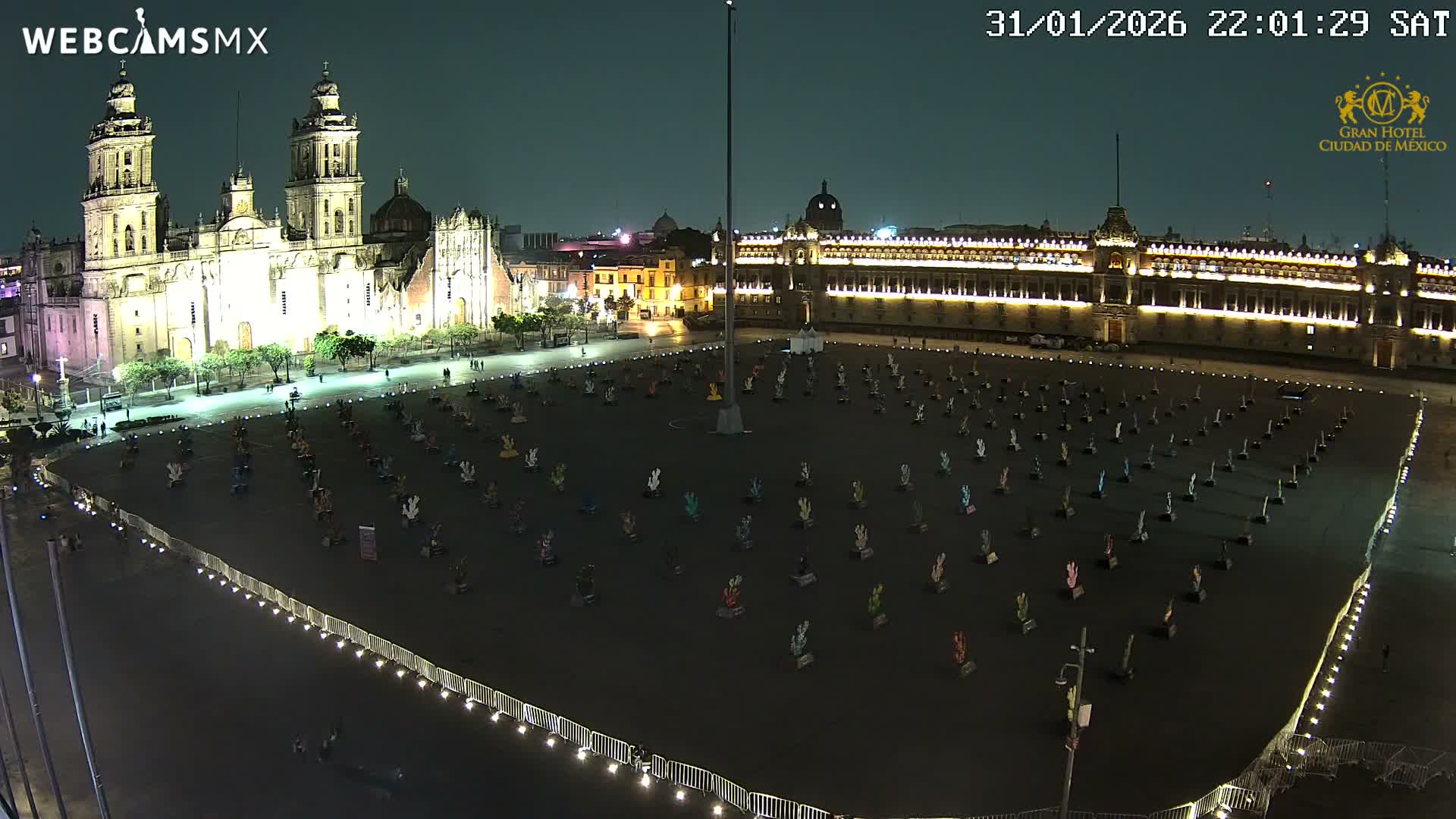 Plaza de la Constitución, Zocalo Square Ciudad de México Live Cam - Centro, Ciudad de Mexico, Mexico