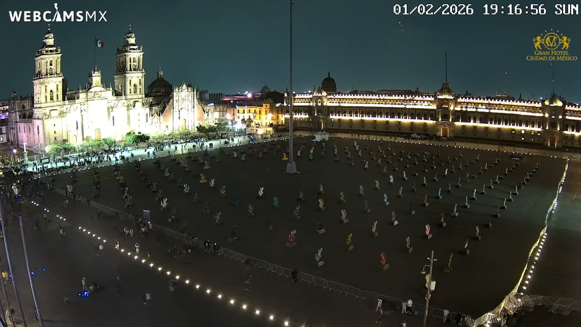 Plaza de la Constitución, Zocalo Square Ciudad de México Live Cam - Centro, Ciudad de Mexico, Mexico