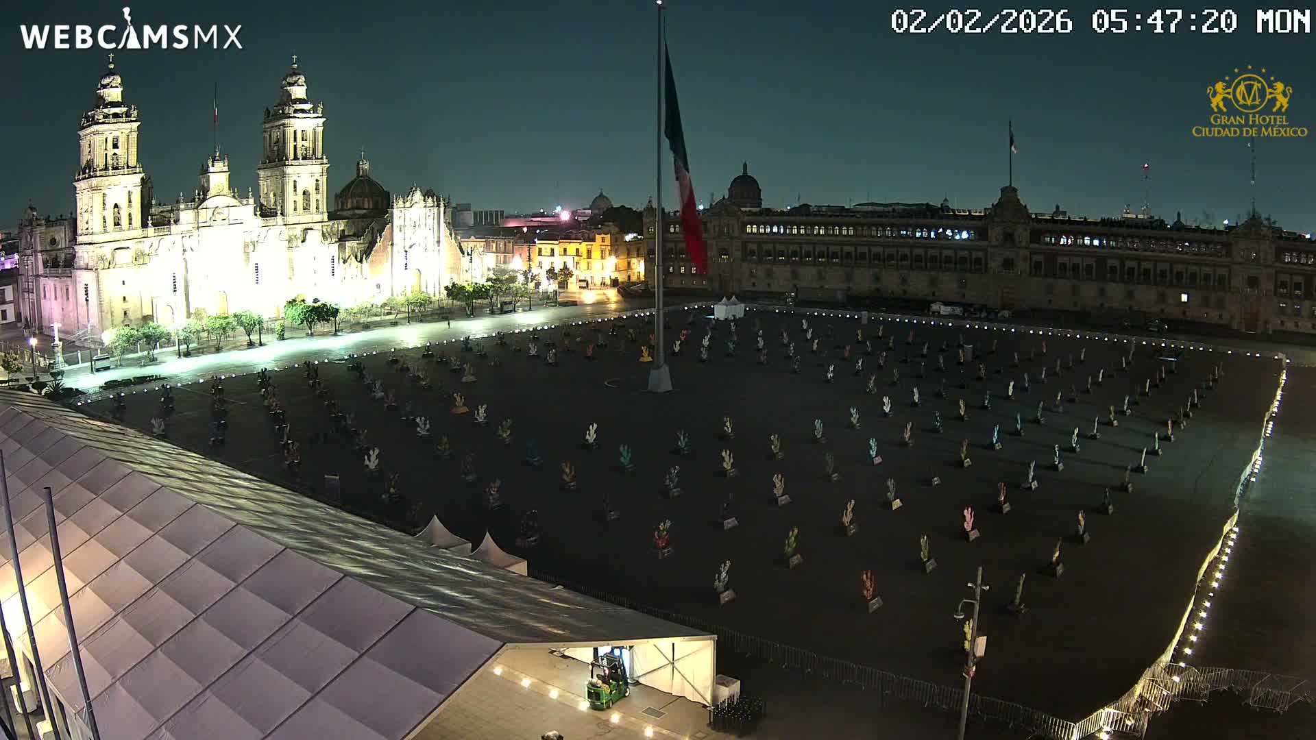 Plaza de la Constitución, Zocalo Square Ciudad de México Live Cam - Centro, Ciudad de Mexico, Mexico