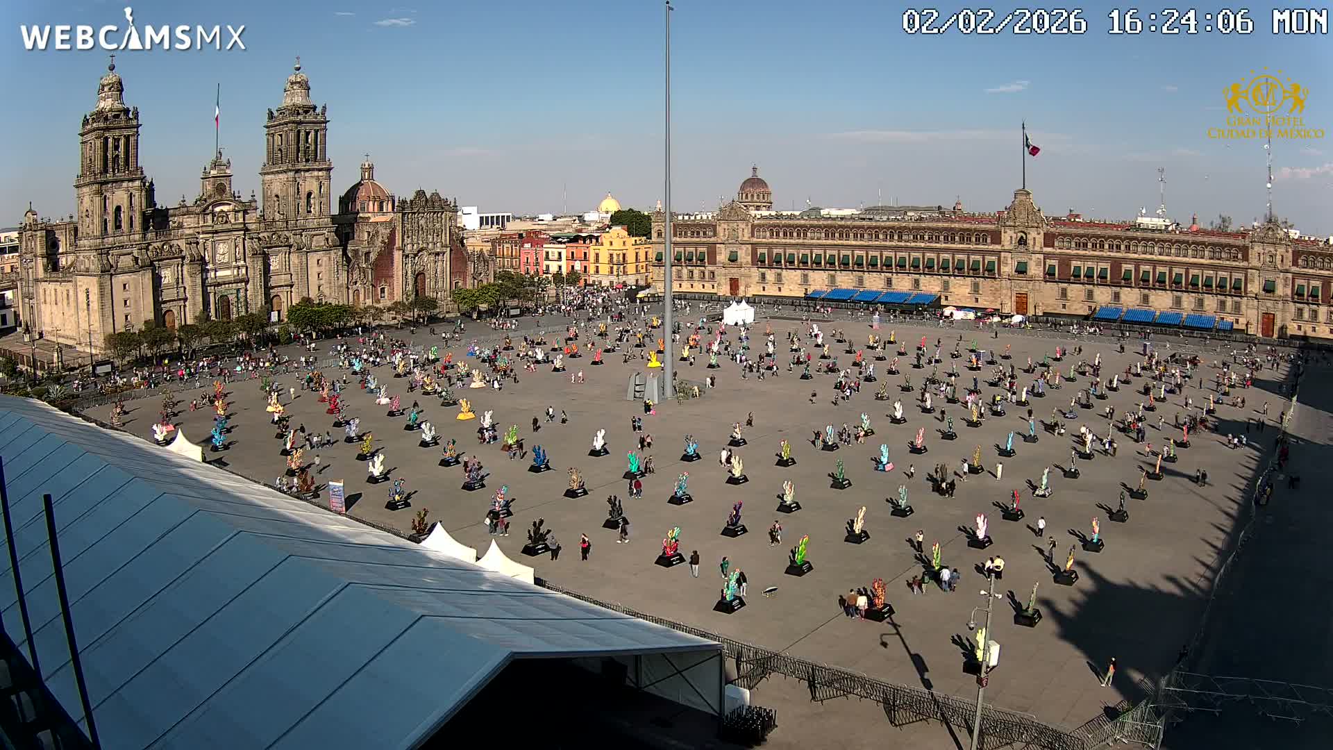 Plaza de la Constitución, Zocalo Square Ciudad de México Live Cam - Centro, Ciudad de Mexico, Mexico