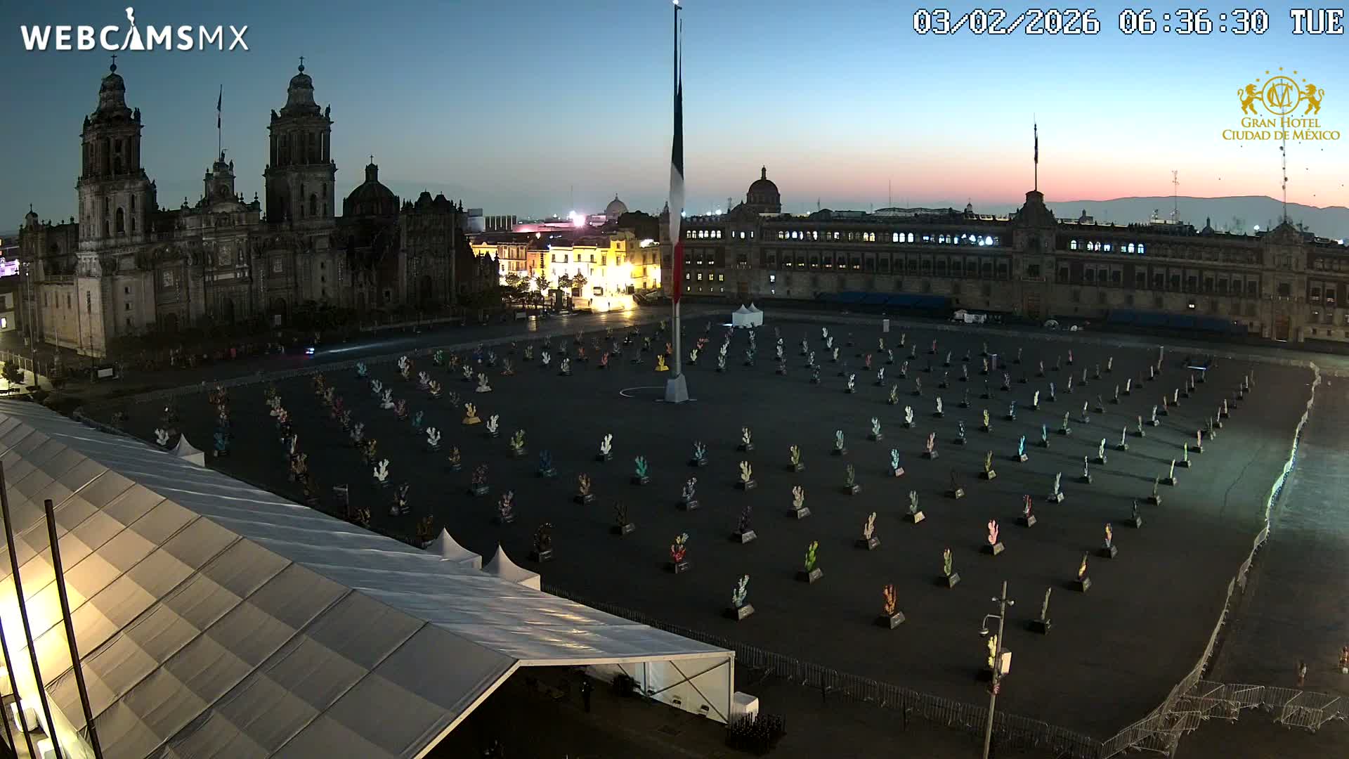 Plaza de la Constitución, Zocalo Square Ciudad de México Live Cam - Centro, Ciudad de Mexico, Mexico