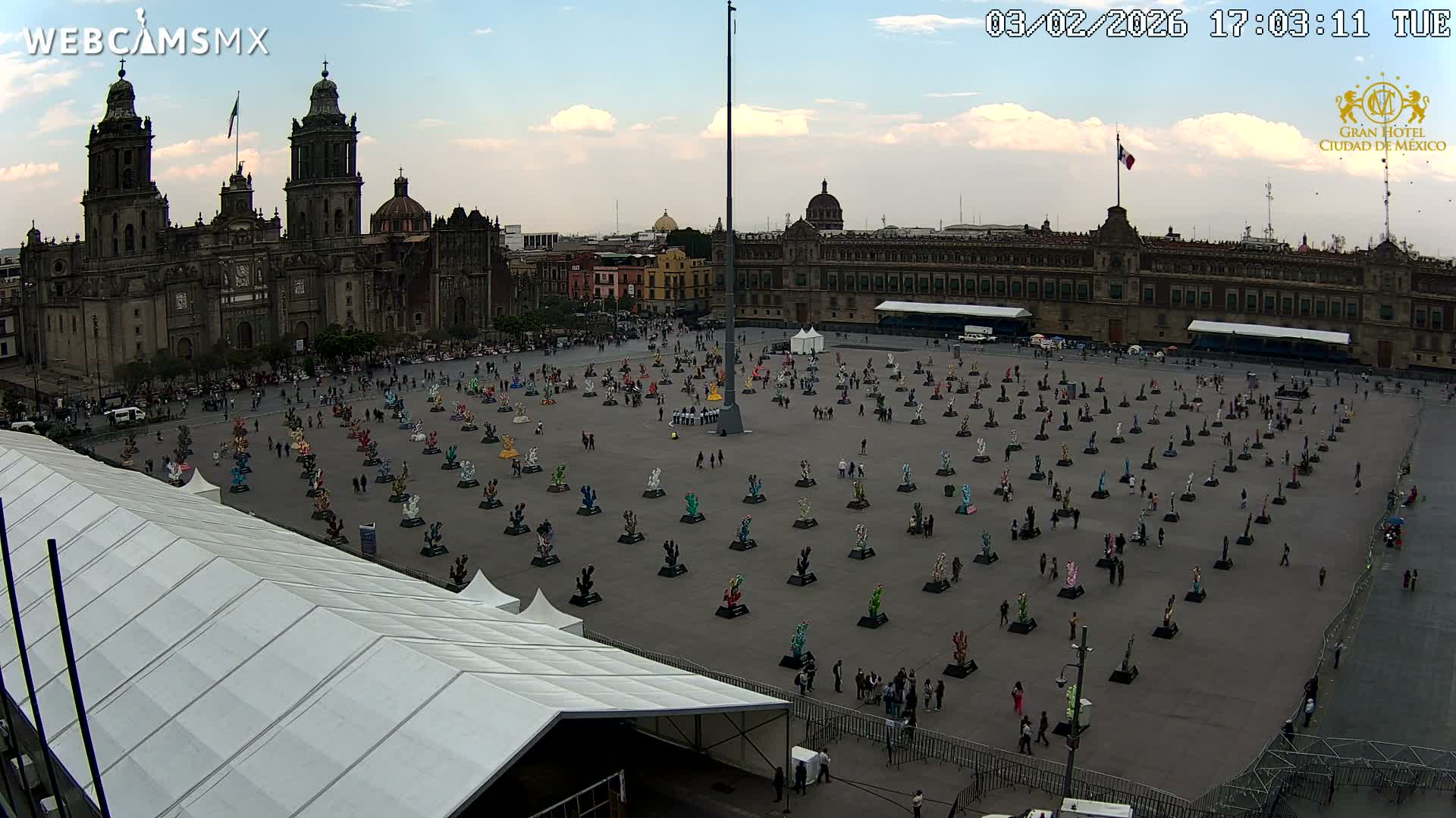 Plaza de la Constitución, Zocalo Square Ciudad de México Live Cam - Centro, Ciudad de Mexico, Mexico
