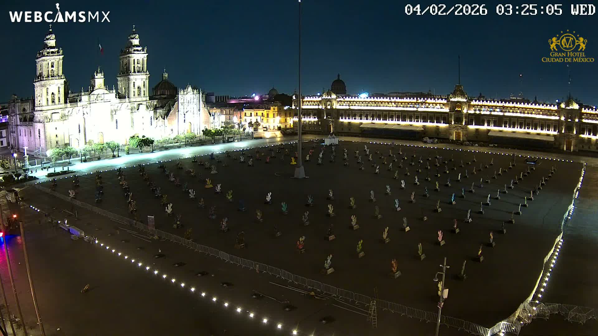 Plaza de la Constitución, Zocalo Square Ciudad de México Live Cam - Centro, Ciudad de Mexico, Mexico