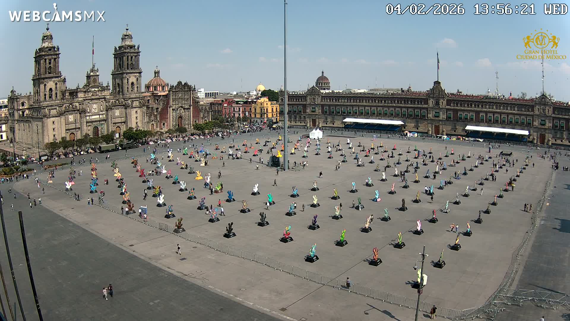 Plaza de la Constitución, Zocalo Square Ciudad de México Live Cam - Centro, Ciudad de Mexico, Mexico
