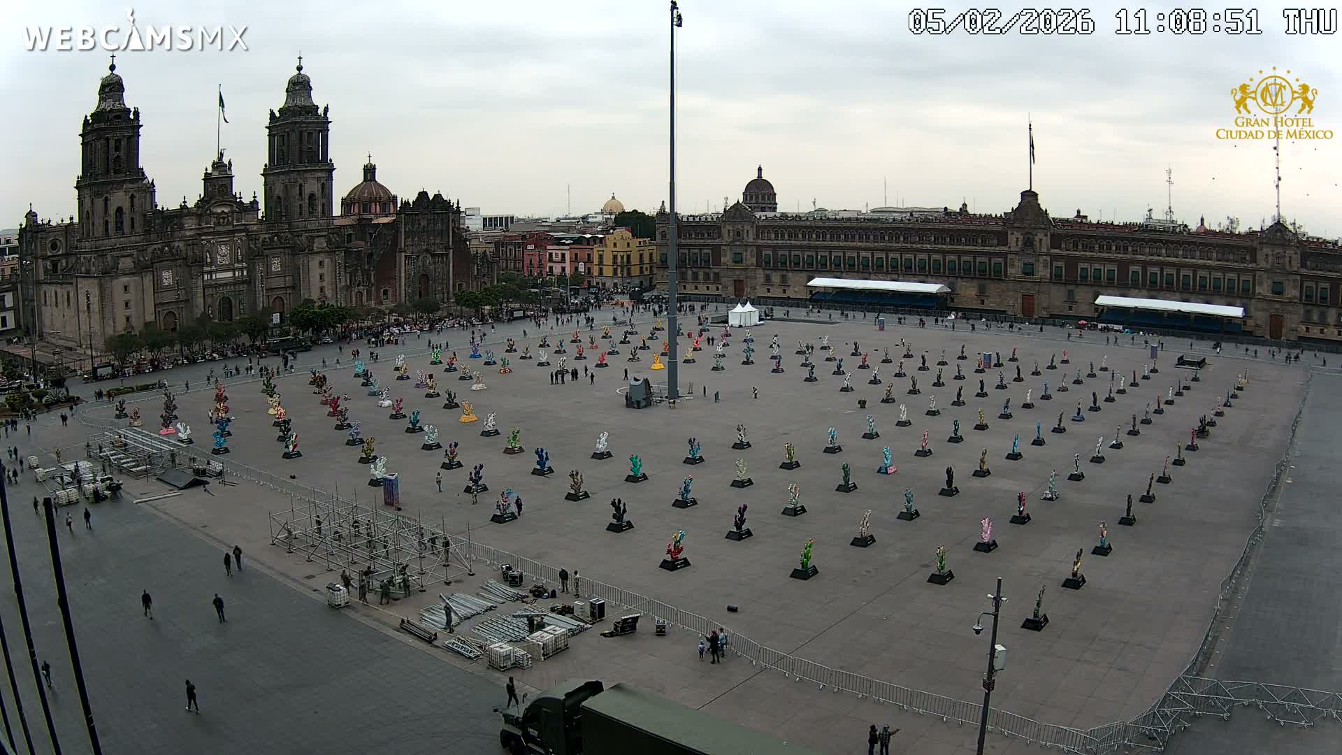 Plaza de la Constitución, Zocalo Square Ciudad de México Live Cam - Centro, Ciudad de Mexico, Mexico