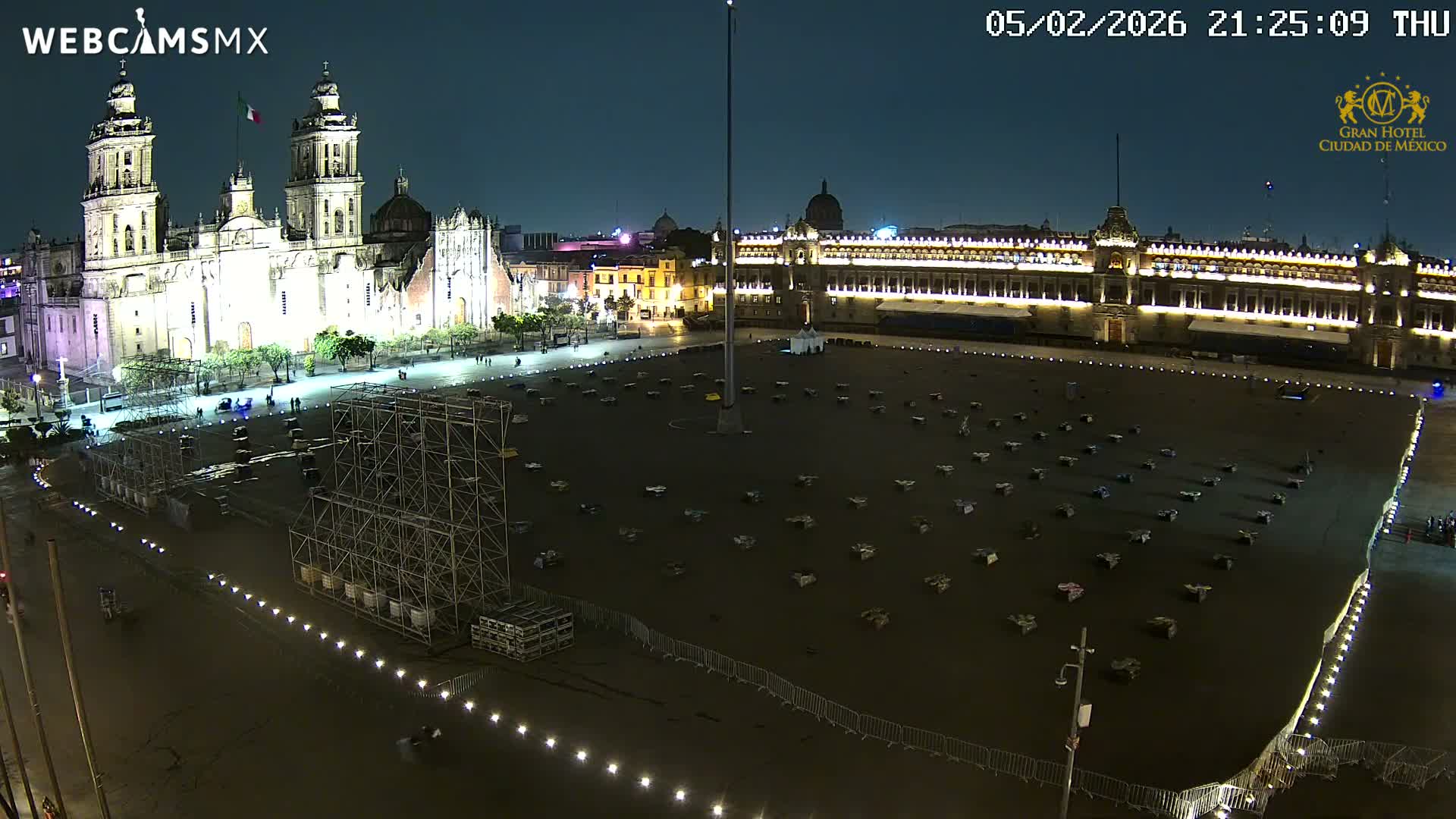 Plaza de la Constitución, Zocalo Square Ciudad de México Live Cam - Centro, Ciudad de Mexico, Mexico