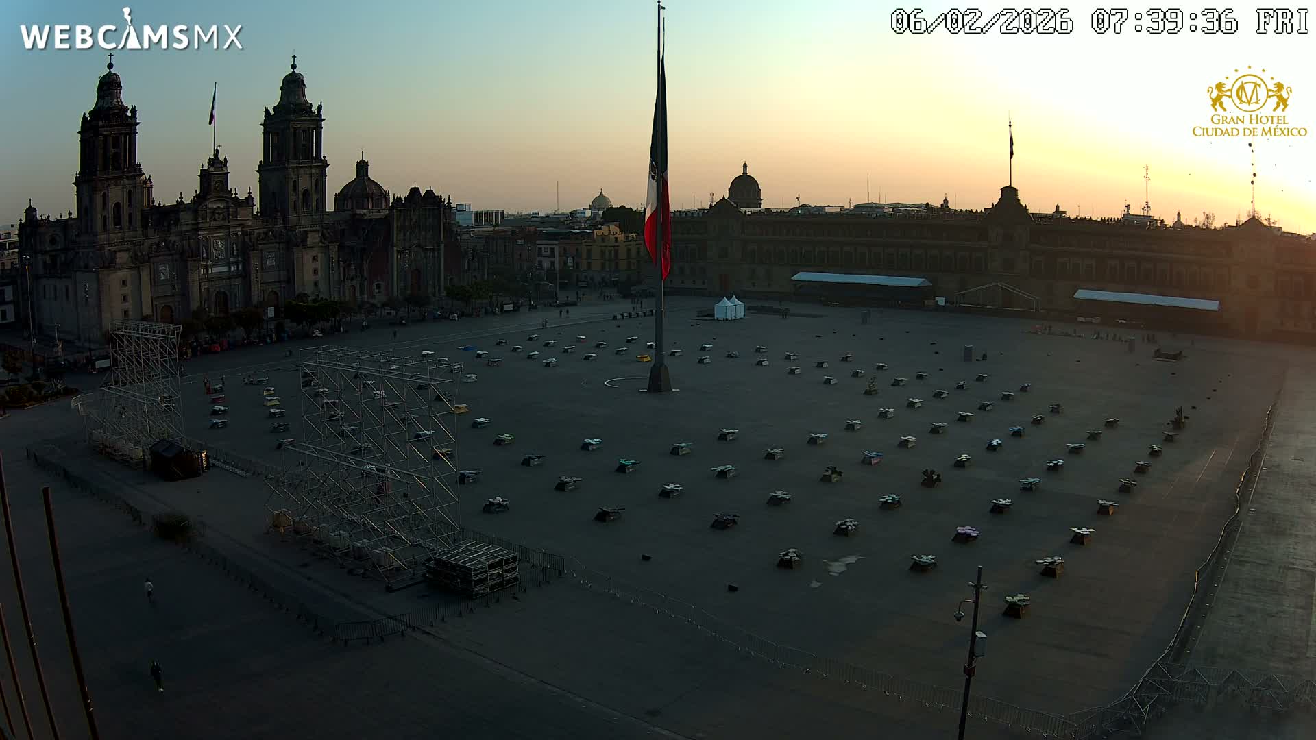 Plaza de la Constitución, Zocalo Square Ciudad de México Live Cam - Centro, Ciudad de Mexico, Mexico