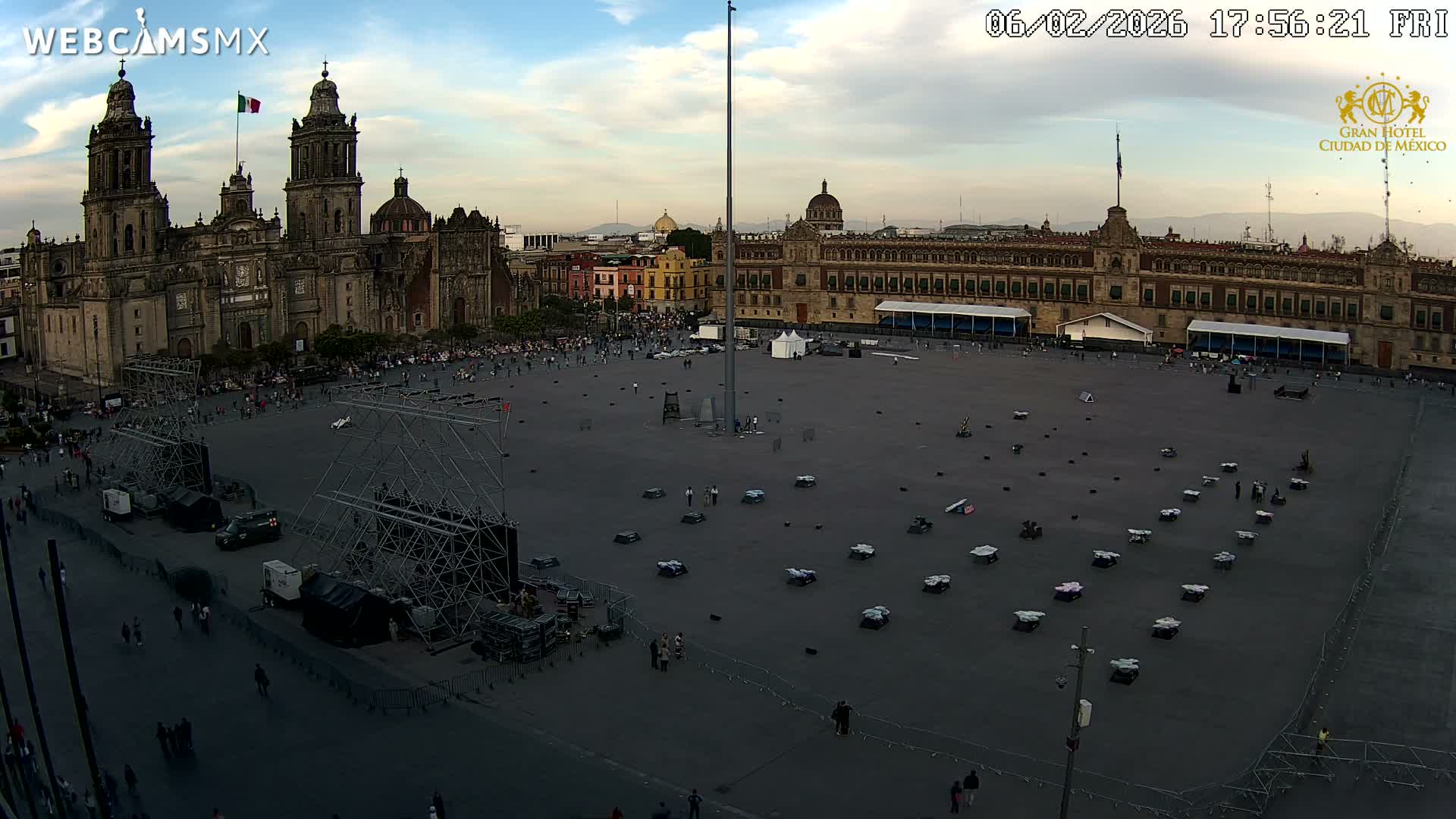 Plaza de la Constitución, Zocalo Square Ciudad de México Live Cam - Centro, Ciudad de Mexico, Mexico