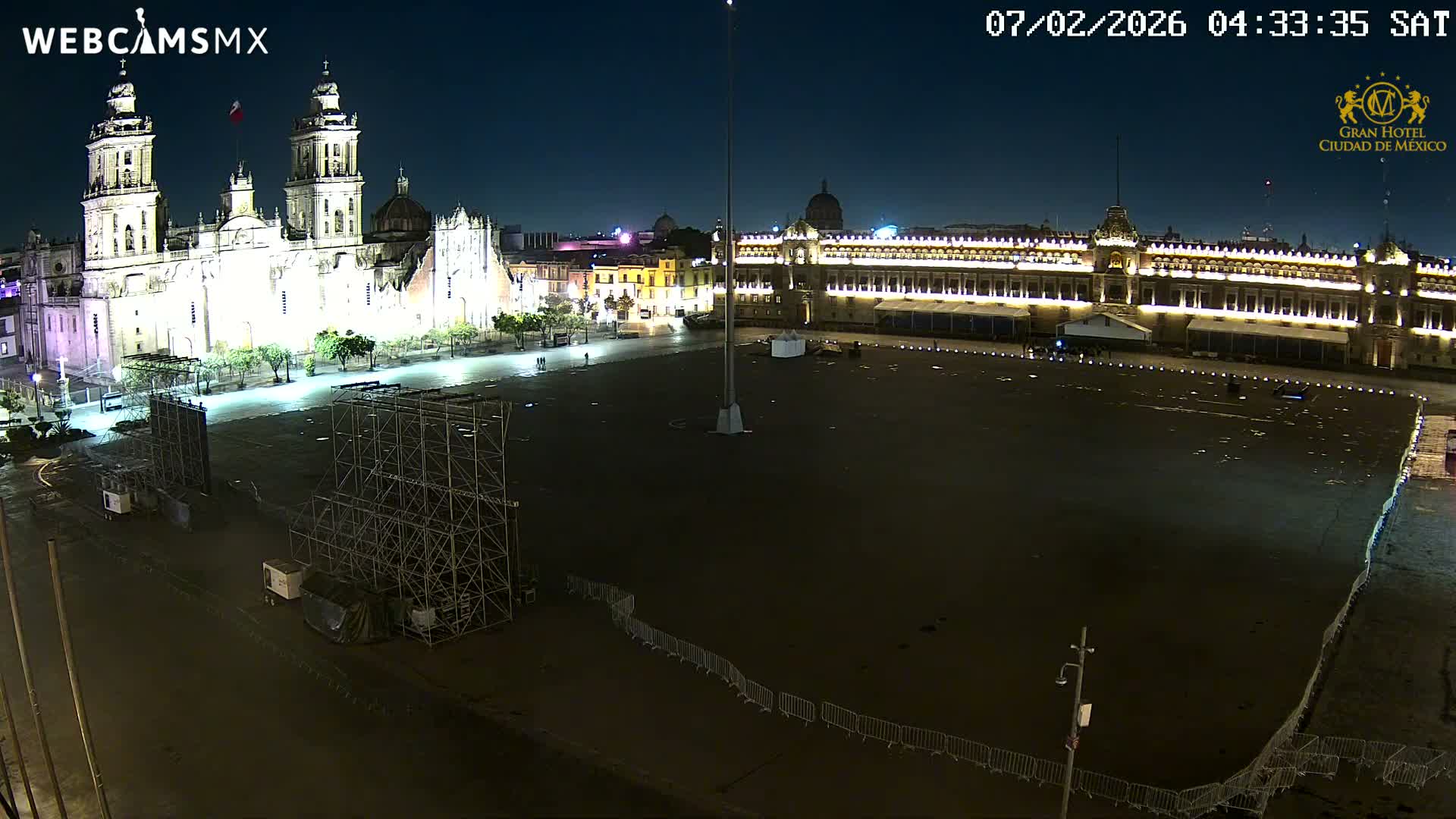 Plaza de la Constitución, Zocalo Square Ciudad de México Live Cam - Centro, Ciudad de Mexico, Mexico