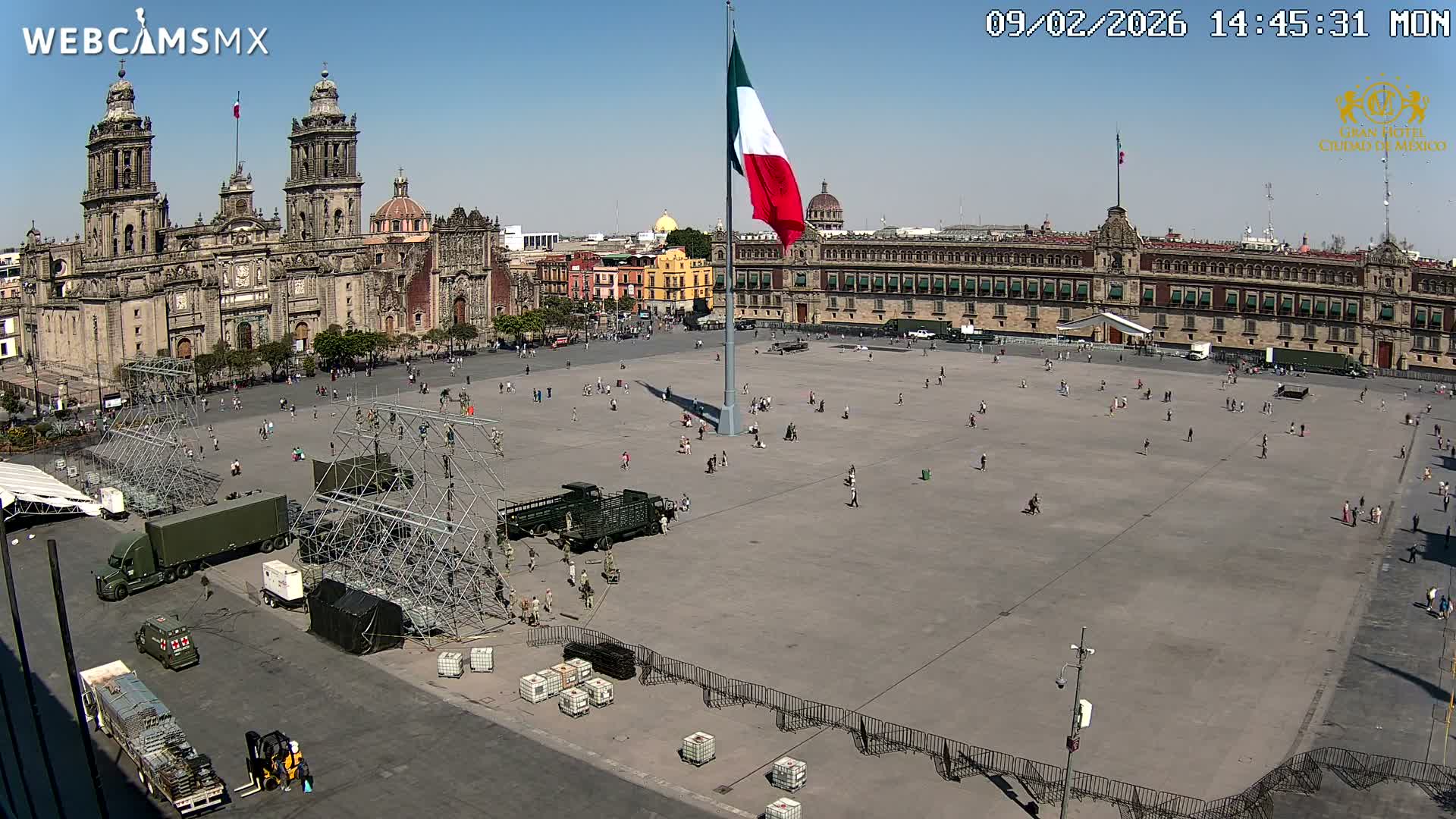 Plaza de la Constitución, Zocalo Square Ciudad de México Live Cam - Centro, Ciudad de Mexico, Mexico