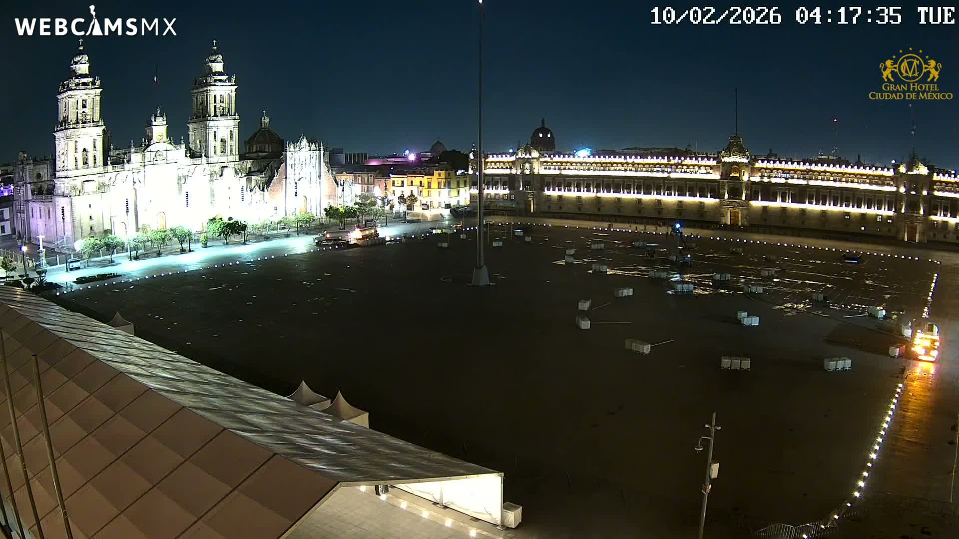Plaza de la Constitución, Zocalo Square Ciudad de México Live Cam - Centro, Ciudad de Mexico, Mexico