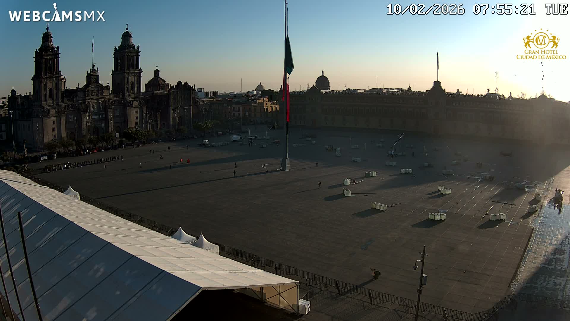 Plaza de la Constitución, Zocalo Square Ciudad de México Live Cam - Centro, Ciudad de Mexico, Mexico