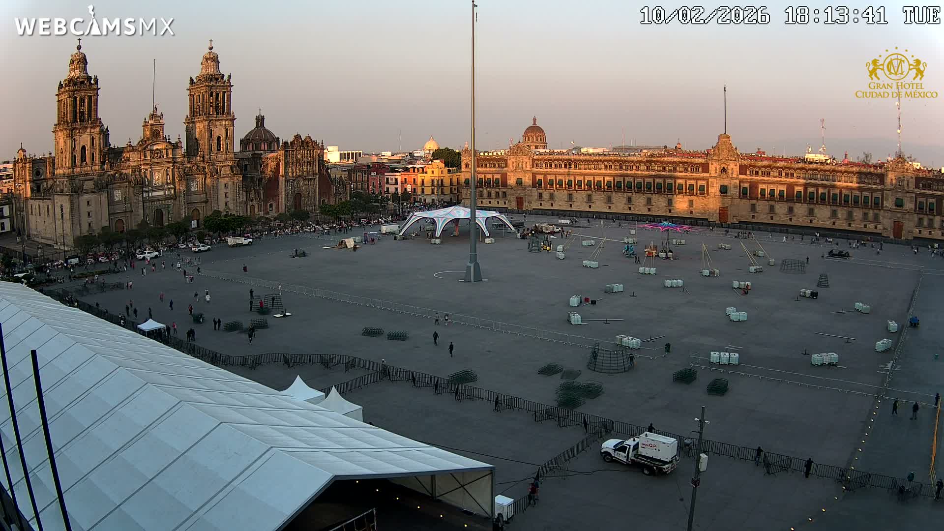 Plaza de la Constitución, Zocalo Square Ciudad de México Live Cam - Centro, Ciudad de Mexico, Mexico
