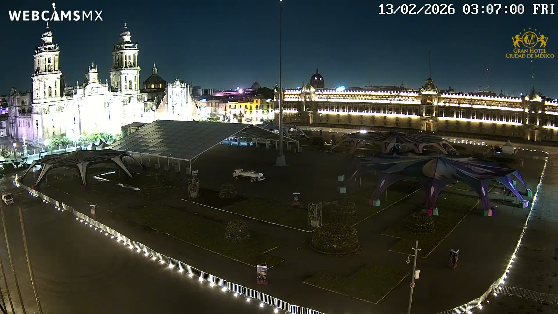 Plaza de la Constitución, Zocalo Square Ciudad de México Live Cam - Centro, Ciudad de Mexico, Mexico