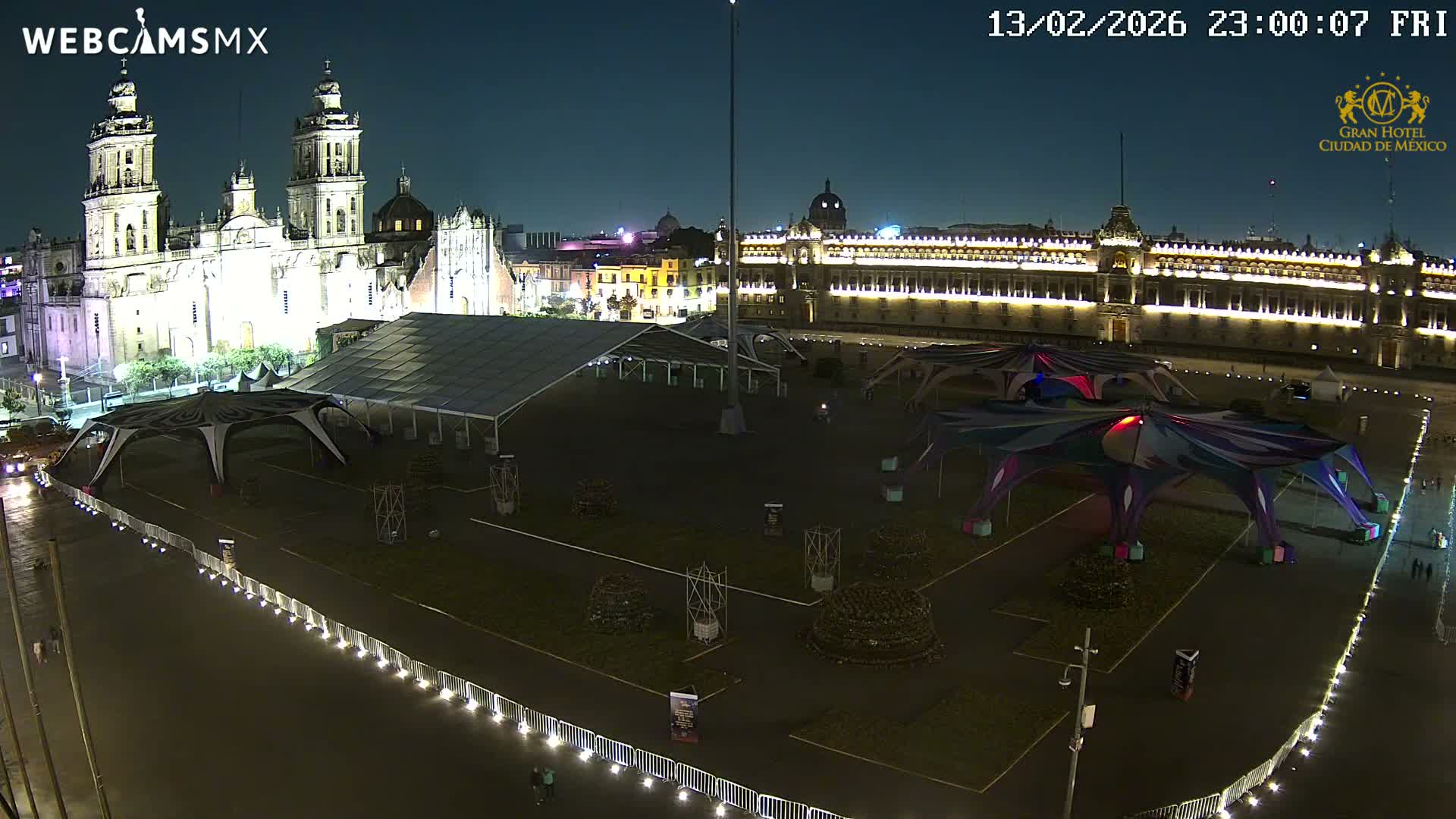 Plaza de la Constitución, Zocalo Square Ciudad de México Live Cam - Centro, Ciudad de Mexico, Mexico