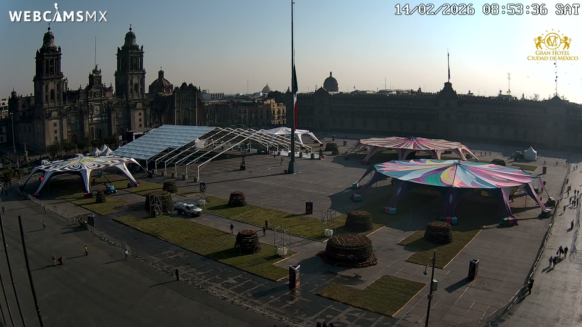 Plaza de la Constitución, Zocalo Square Ciudad de México Live Cam - Centro, Ciudad de Mexico, Mexico