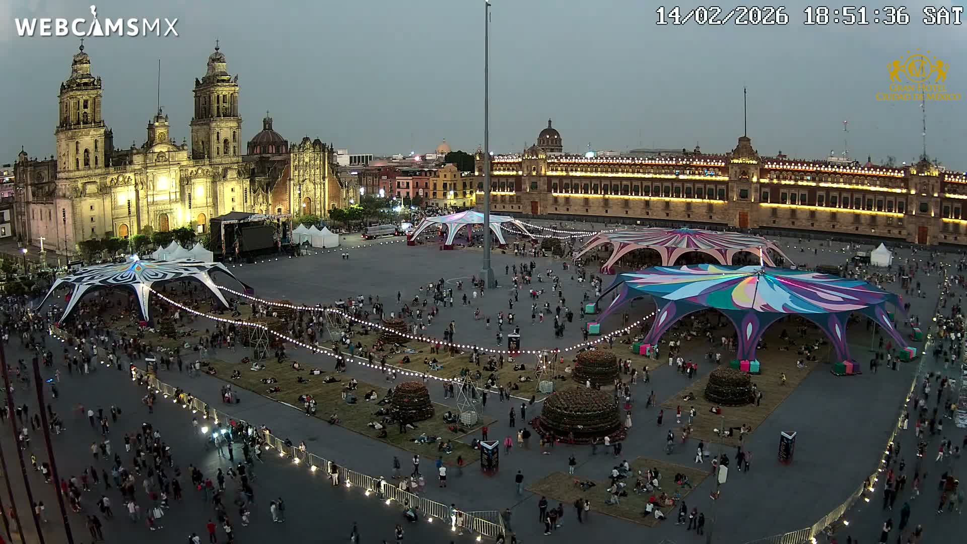 Plaza de la Constitución, Zocalo Square Ciudad de México Live Cam - Centro, Ciudad de Mexico, Mexico