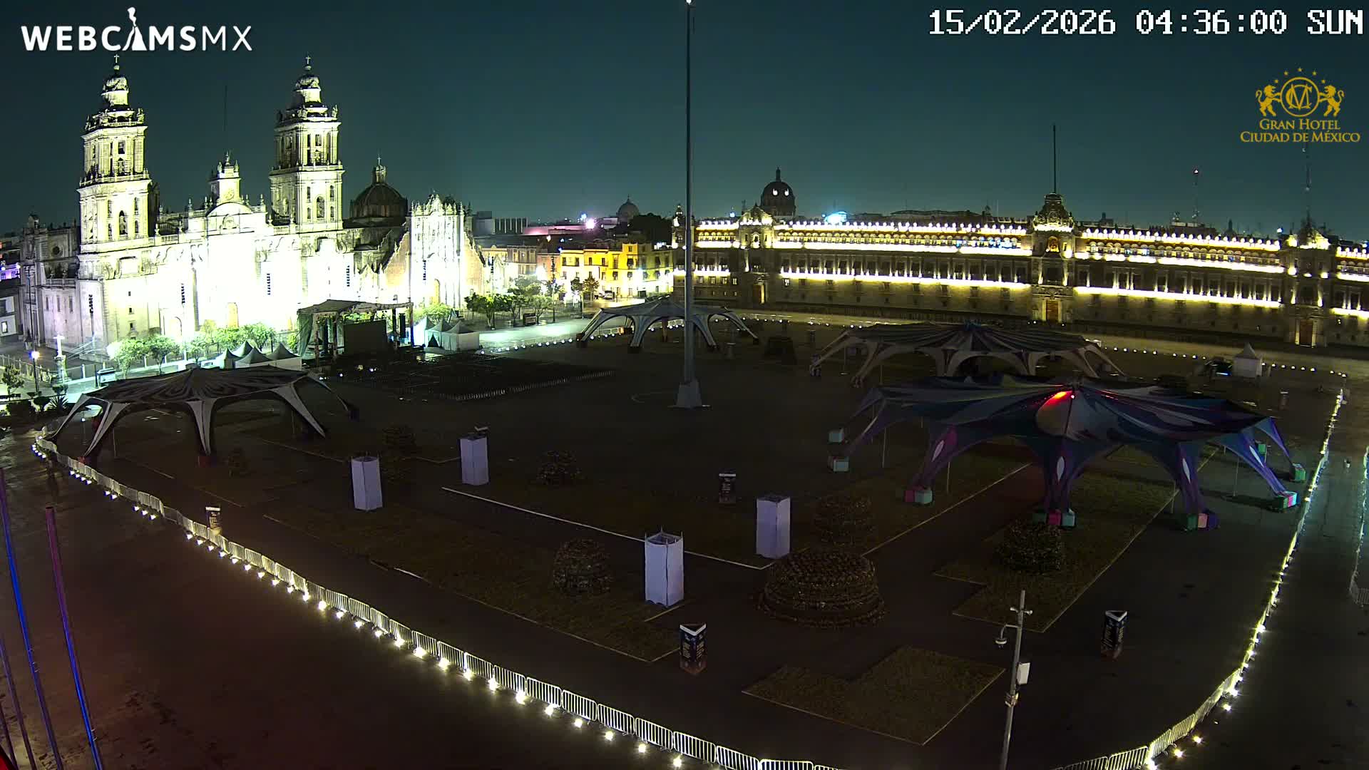 Plaza de la Constitución, Zocalo Square Ciudad de México Live Cam - Centro, Ciudad de Mexico, Mexico