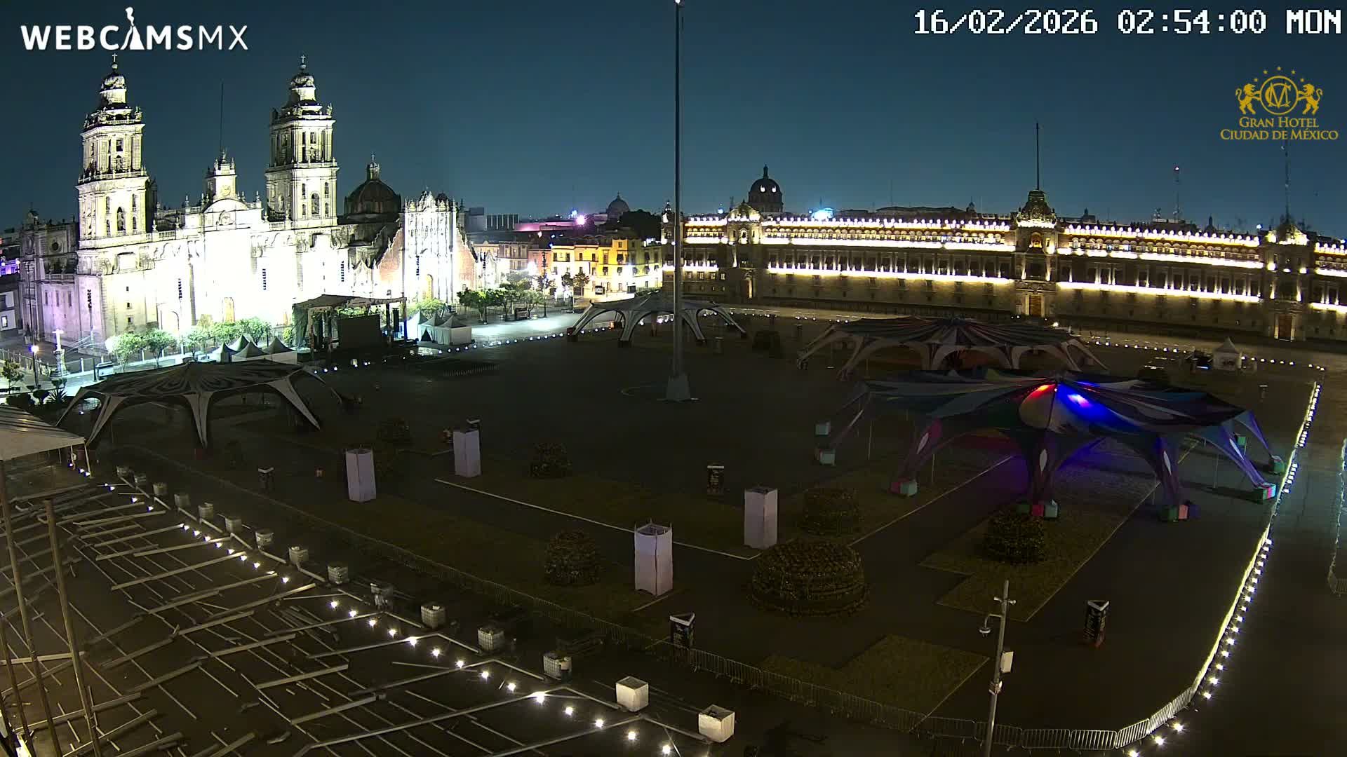 Plaza de la Constitución, Zocalo Square Ciudad de México Live Cam - Centro, Ciudad de Mexico, Mexico