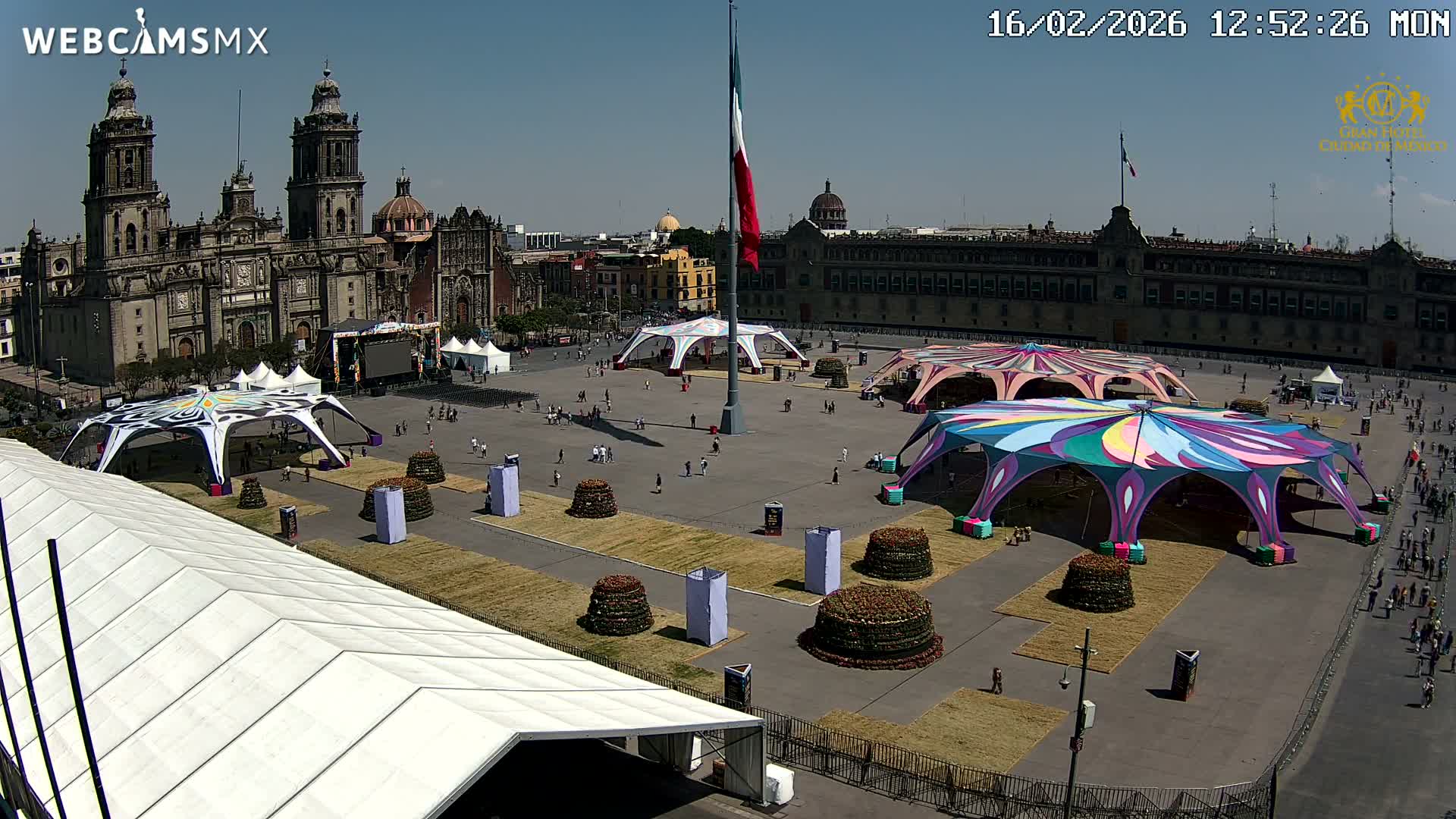 Plaza de la Constitución, Zocalo Square Ciudad de México Live Cam - Centro, Ciudad de Mexico, Mexico