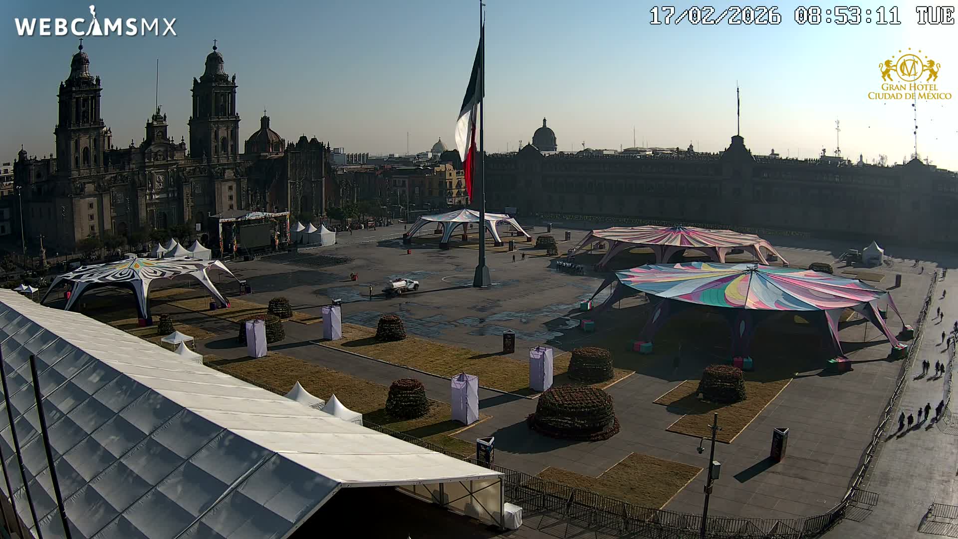 Plaza de la Constitución, Zocalo Square Ciudad de México Live Cam - Centro, Ciudad de Mexico, Mexico