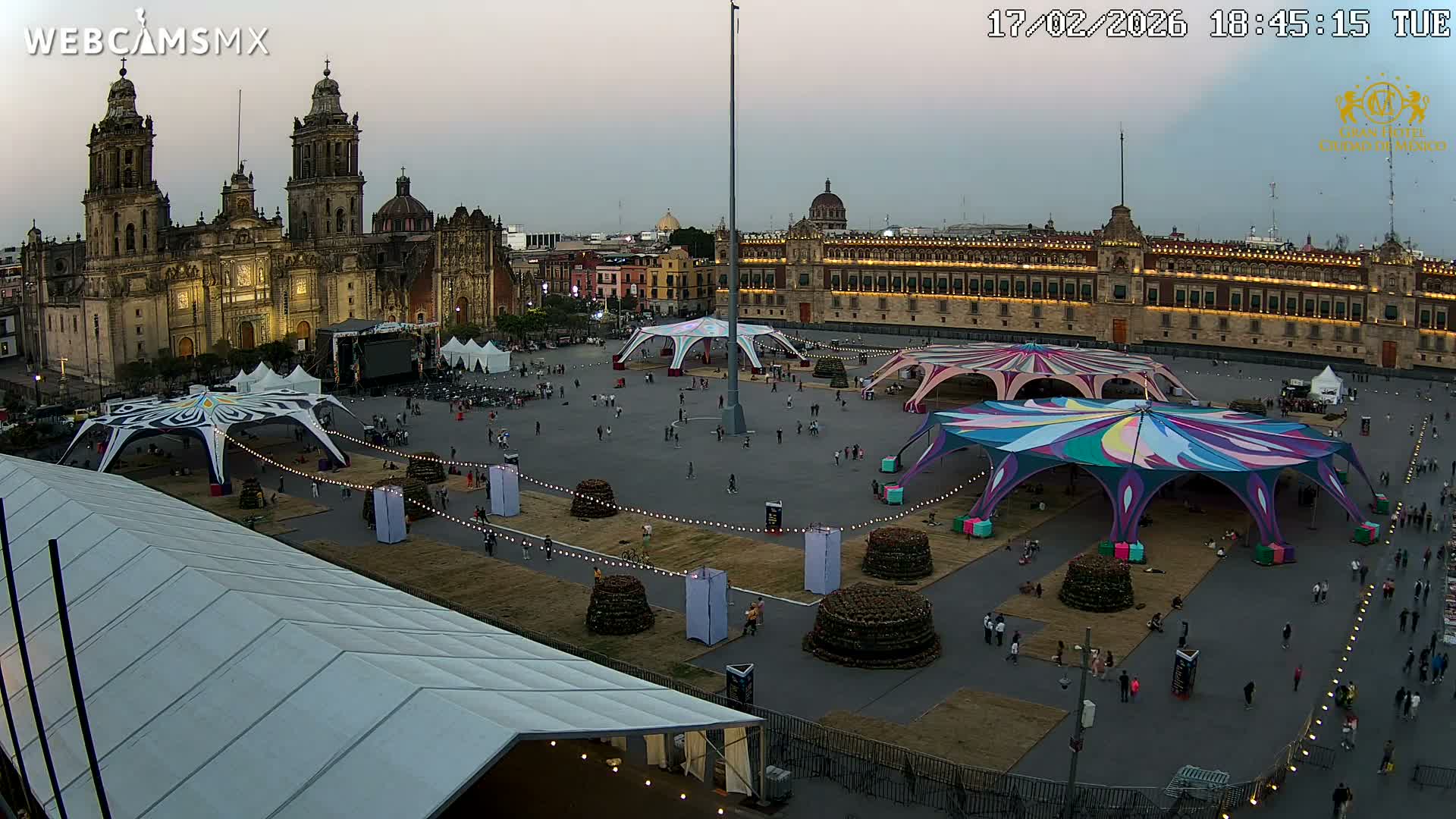 Plaza de la Constitución, Zocalo Square Ciudad de México Live Cam - Centro, Ciudad de Mexico, Mexico