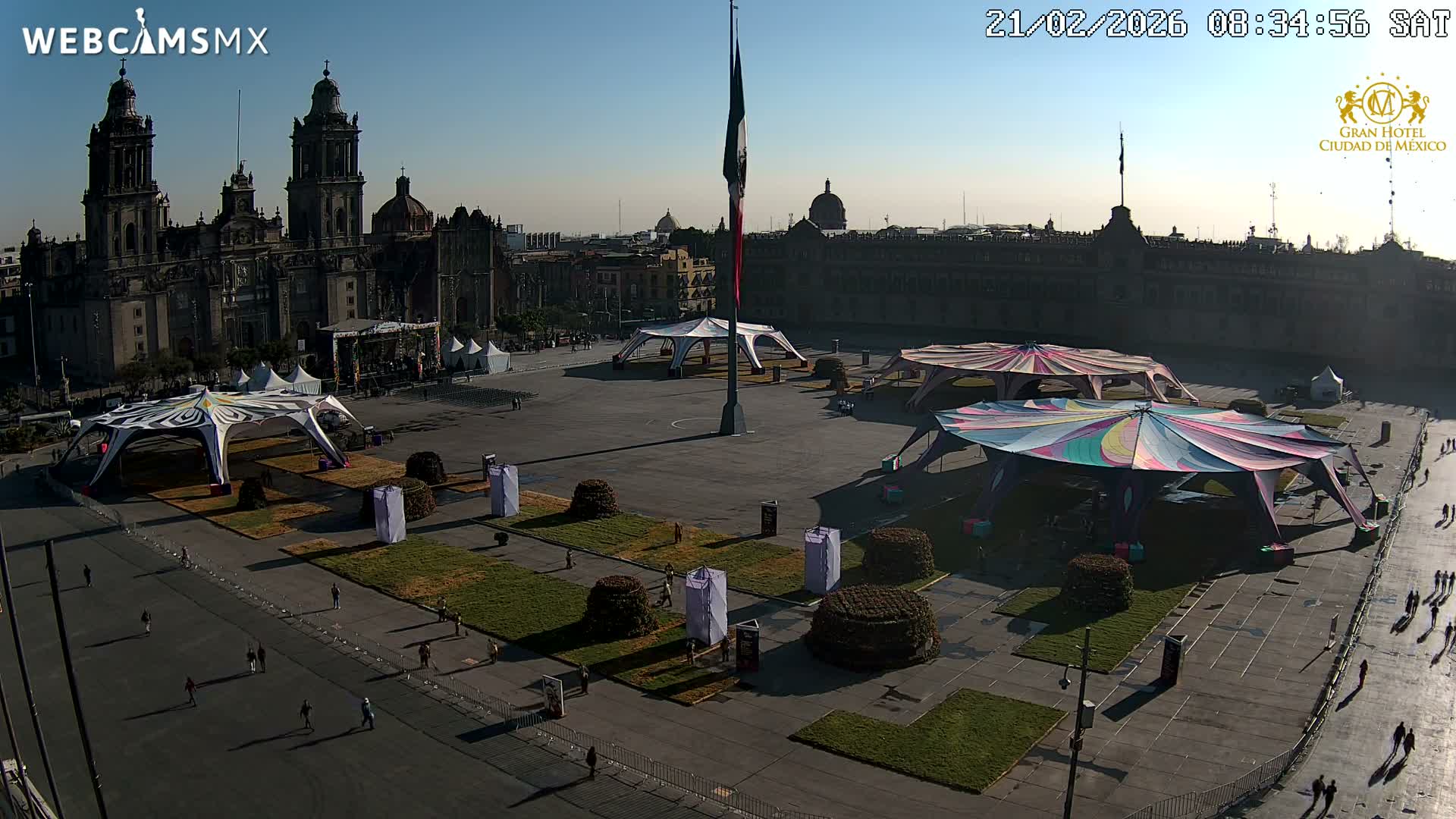 Plaza de la Constitución, Zocalo Square Ciudad de México Live Cam - Centro, Ciudad de Mexico, Mexico
