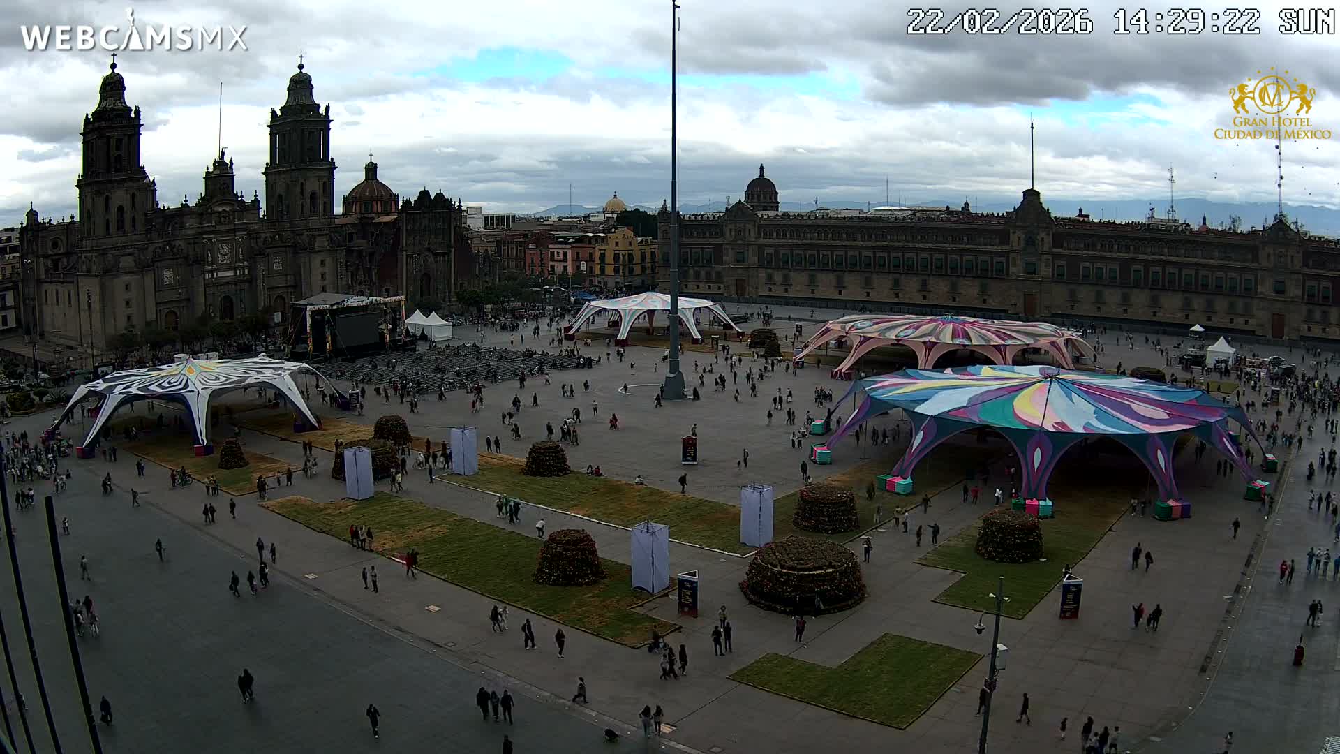 Plaza de la Constitución, Zocalo Square Ciudad de México Live Cam - Centro, Ciudad de Mexico, Mexico