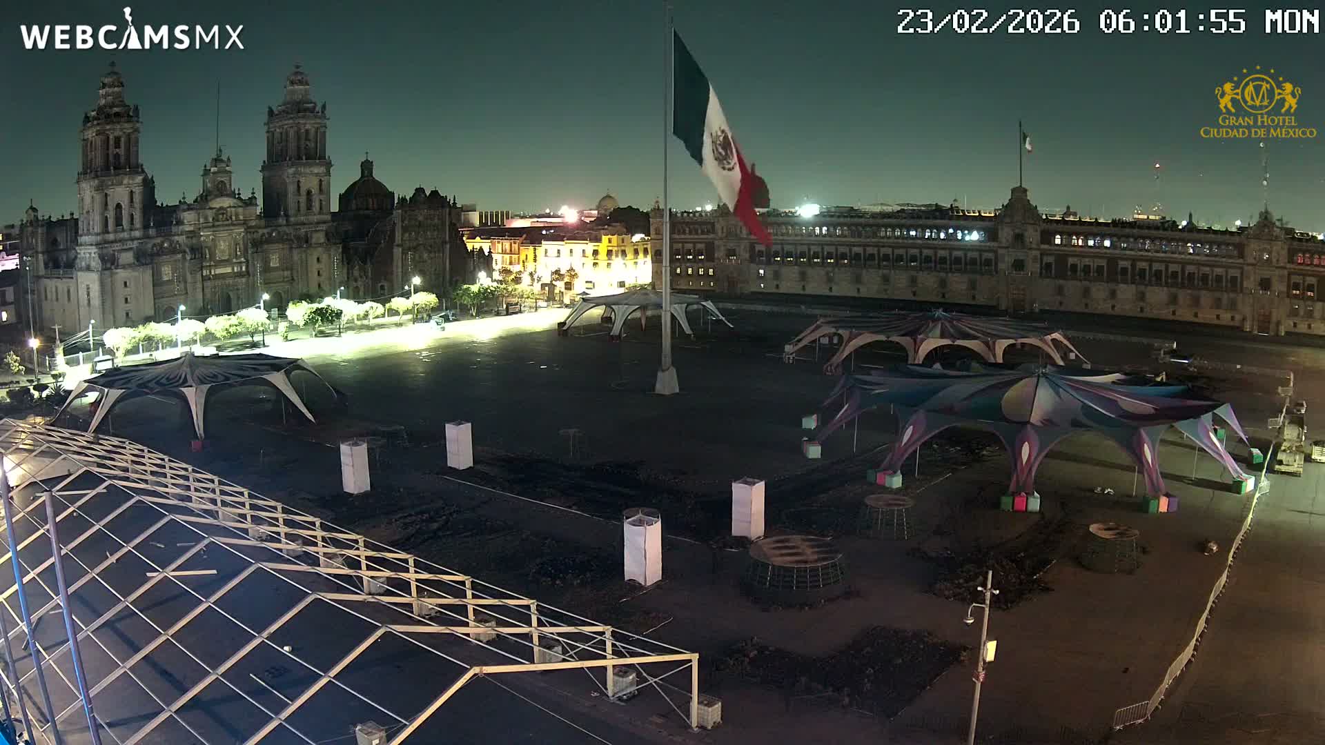 Plaza de la Constitución, Zocalo Square Ciudad de México Live Cam - Centro, Ciudad de Mexico, Mexico