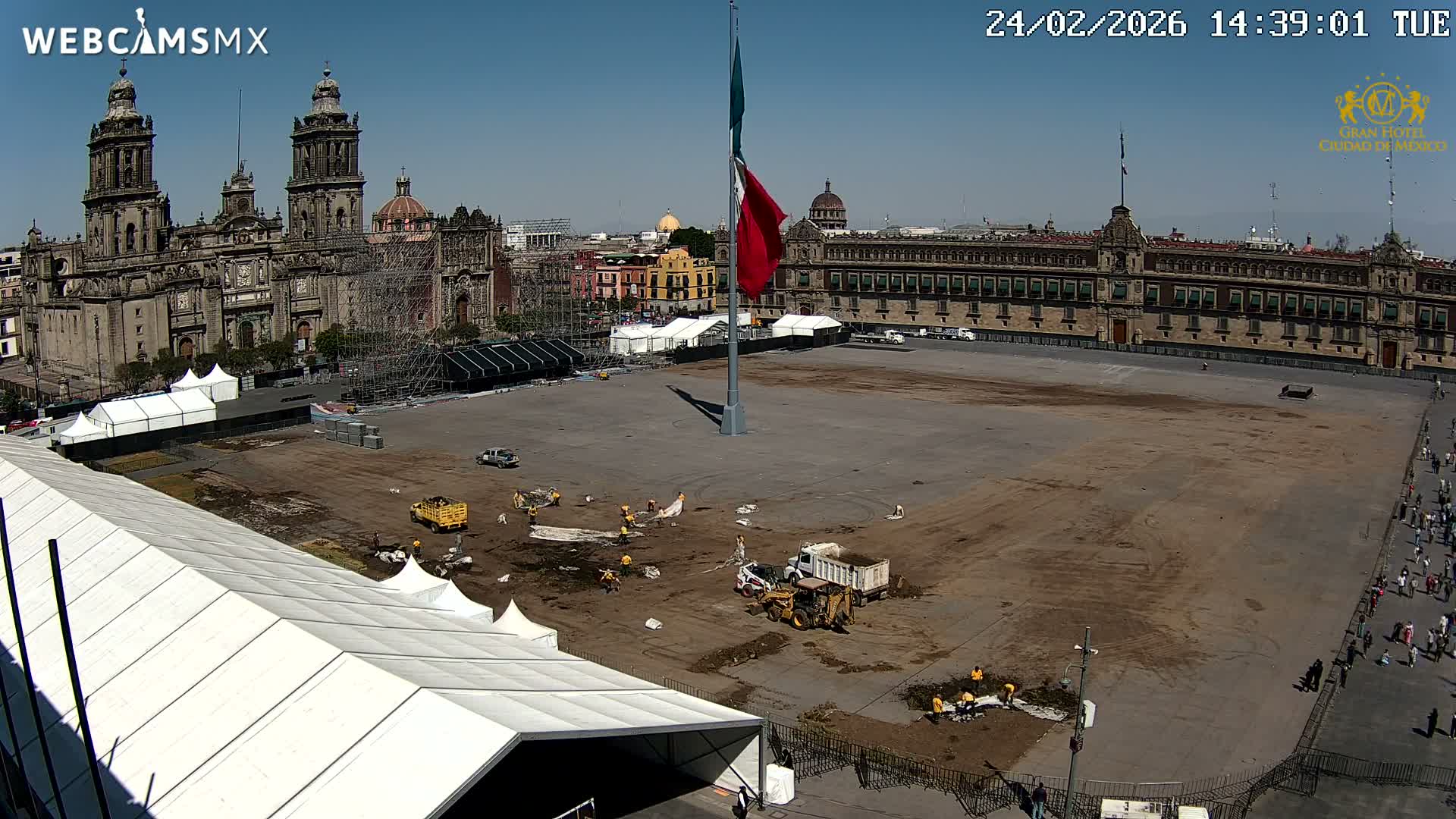 Plaza de la Constitución, Zocalo Square Ciudad de México Live Cam - Centro, Ciudad de Mexico, Mexico