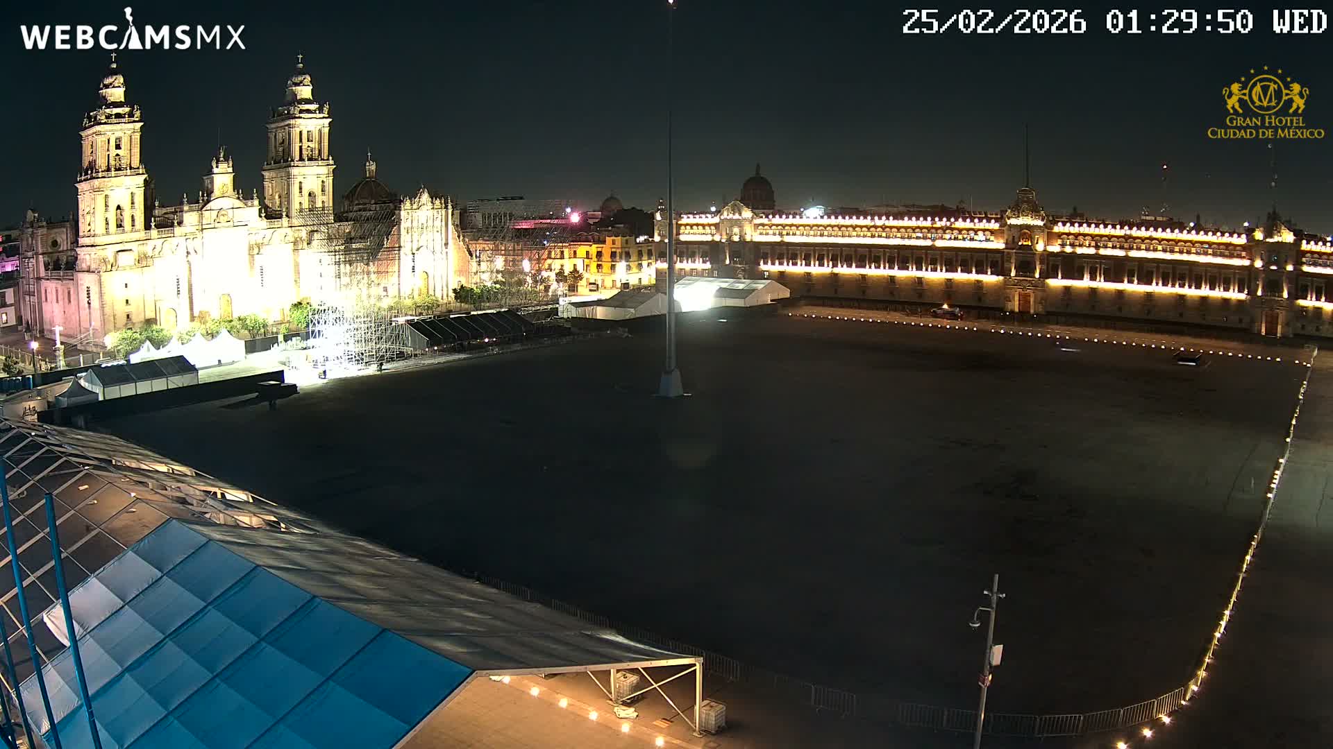 Plaza de la Constitución, Zocalo Square Ciudad de México Live Cam - Centro, Ciudad de Mexico, Mexico