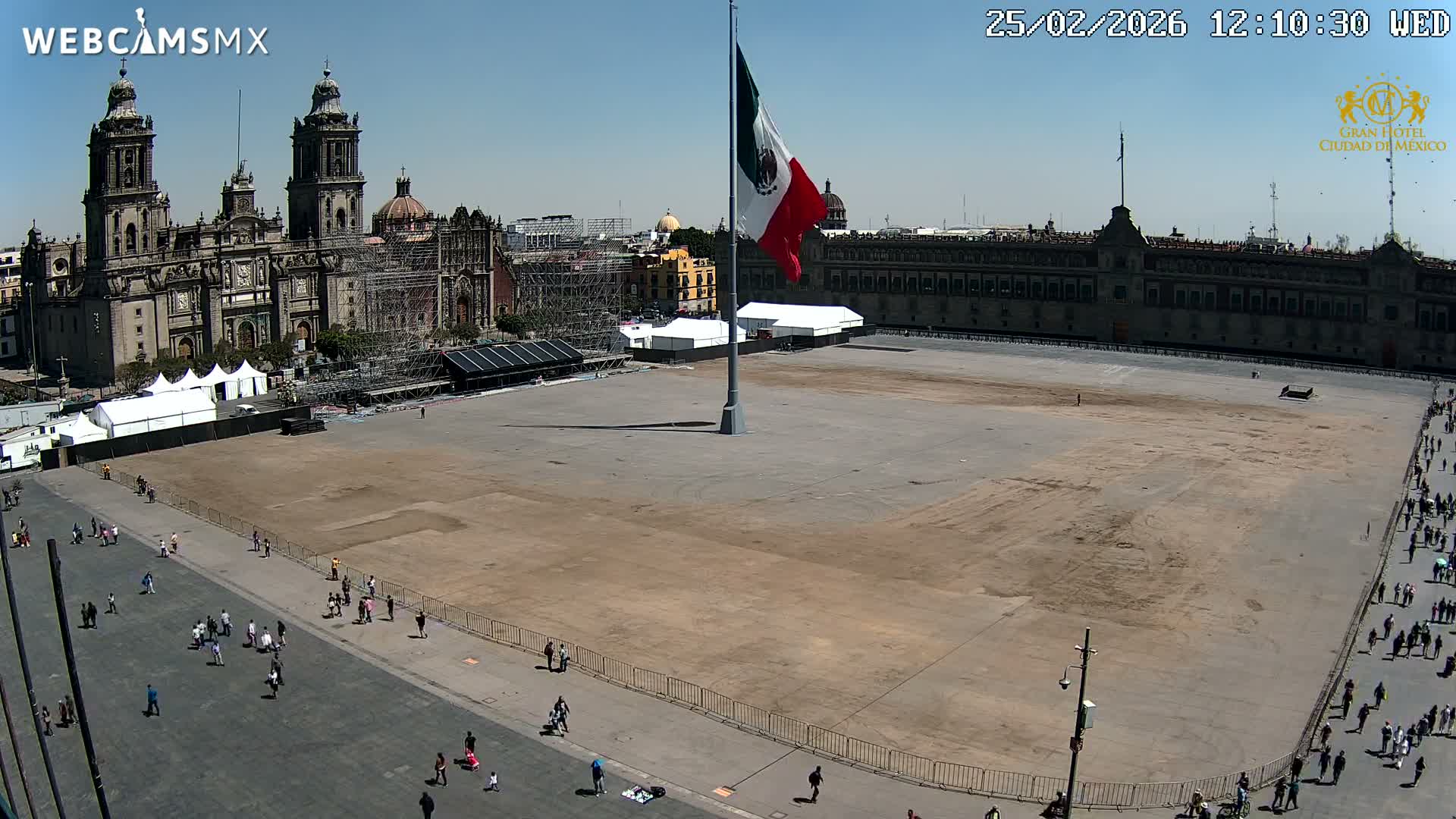 Plaza de la Constitución, Zocalo Square Ciudad de México Live Cam - Centro, Ciudad de Mexico, Mexico
