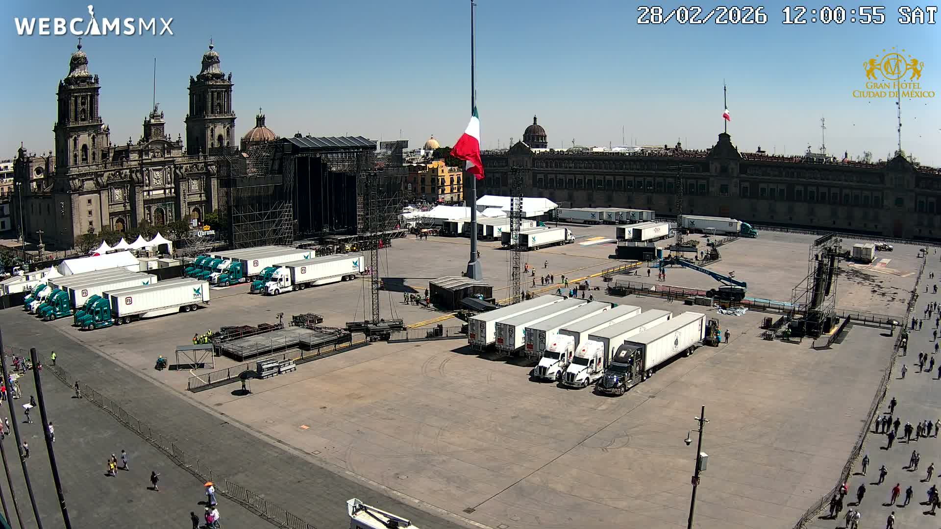 Plaza de la Constitución, Zocalo Square Ciudad de México Live Cam - Centro, Ciudad de Mexico, Mexico