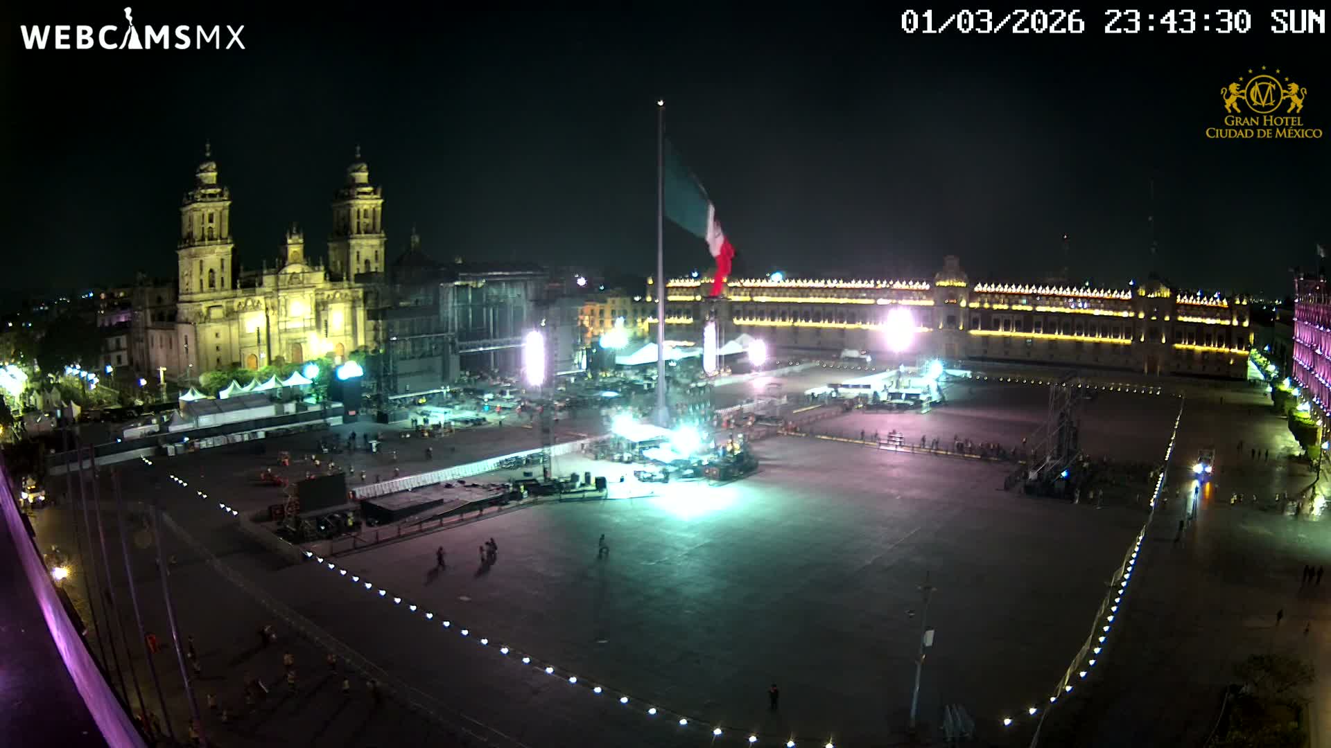 Plaza de la Constitución, Zocalo Square Ciudad de México Live Cam - Centro, Ciudad de Mexico, Mexico