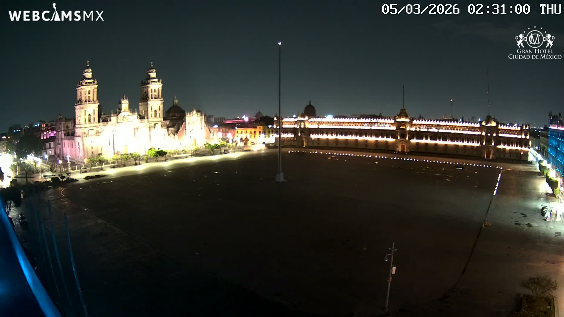 Plaza de la Constitución, Zocalo Square Ciudad de México Live Cam - Centro, Ciudad de Mexico, Mexico