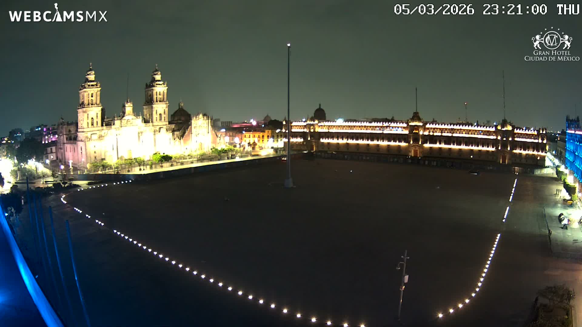 Plaza de la Constitución, Zocalo Square Ciudad de México Live Cam - Centro, Ciudad de Mexico, Mexico