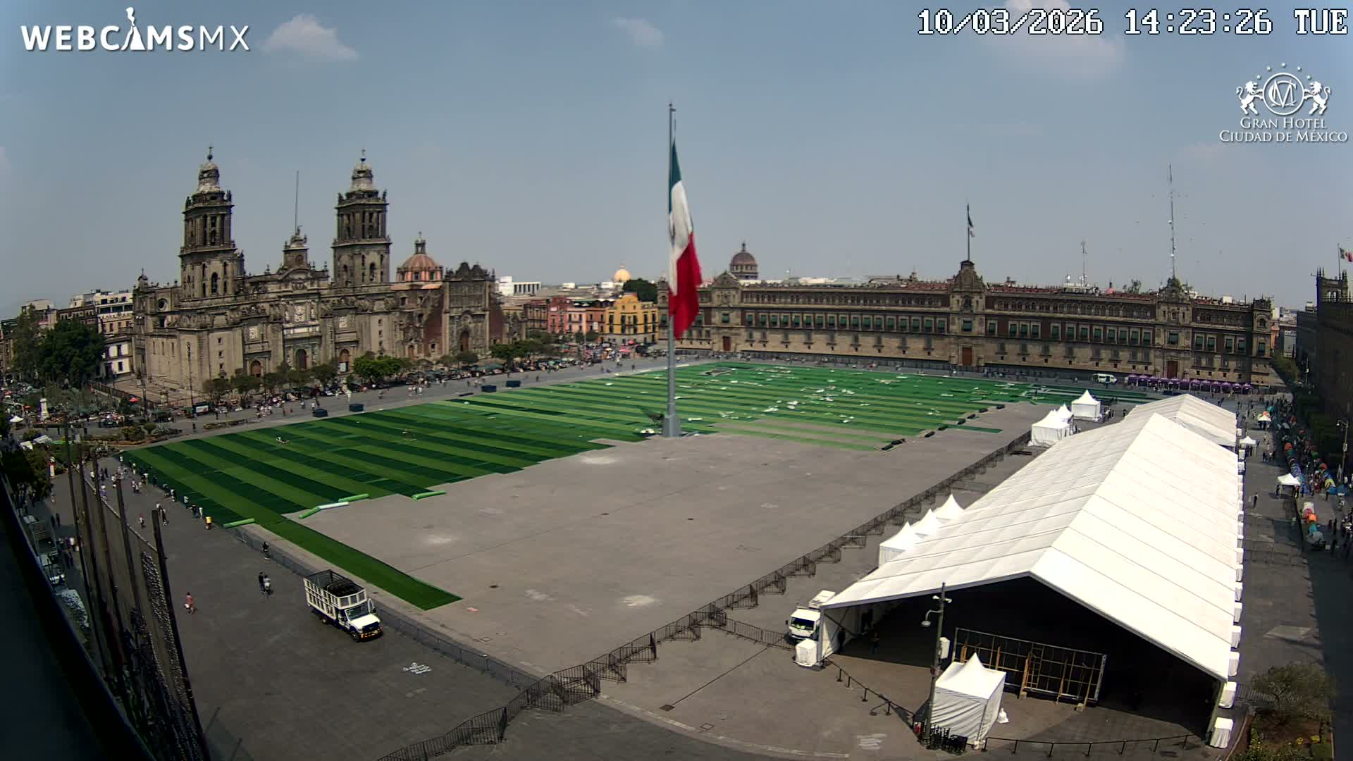Plaza de la Constitución, Zocalo Square Ciudad de México Live Cam - Centro, Ciudad de Mexico, Mexico