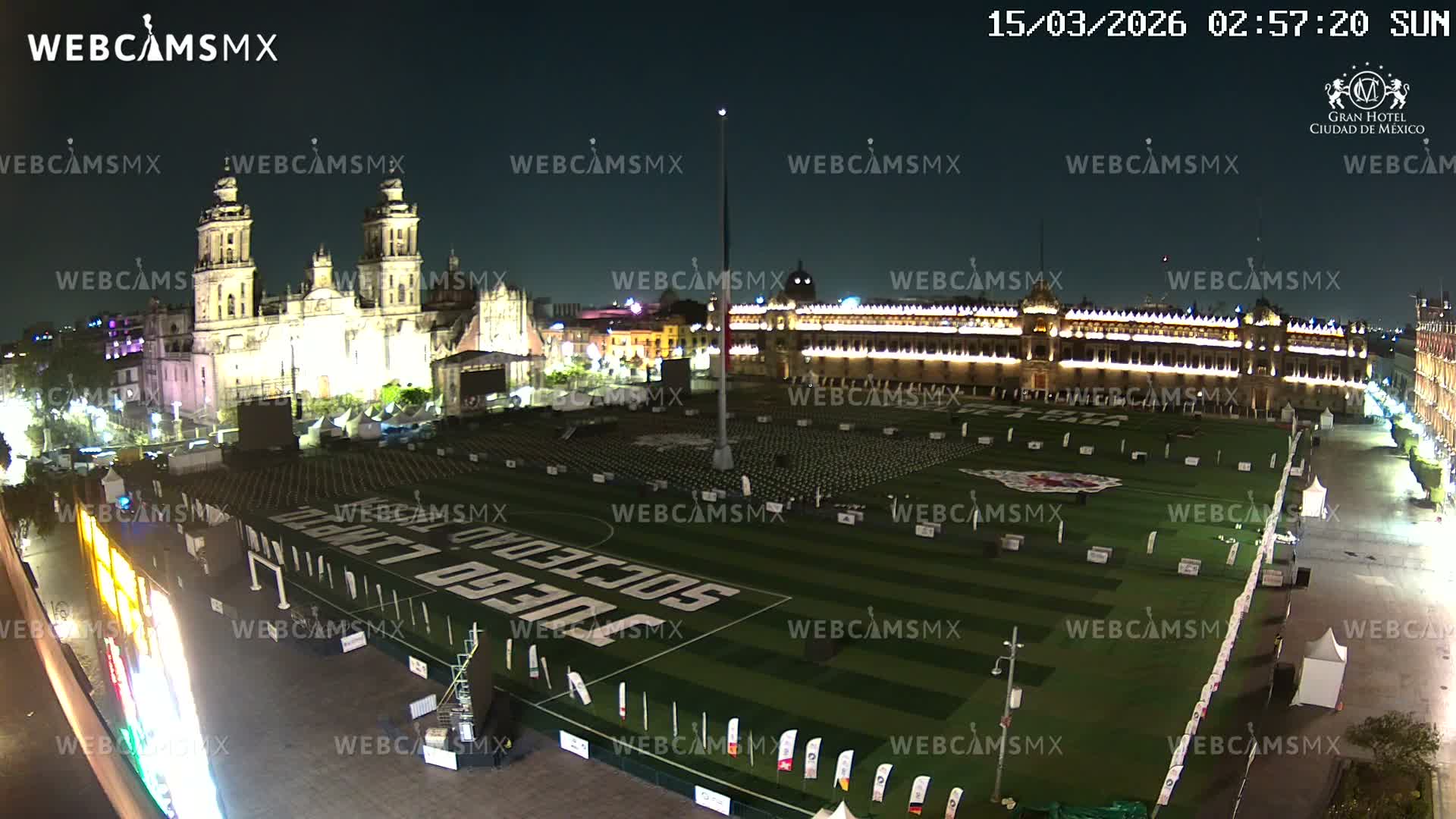 Plaza de la Constitución, Zocalo Square Ciudad de México Live Cam - Centro, Ciudad de Mexico, Mexico