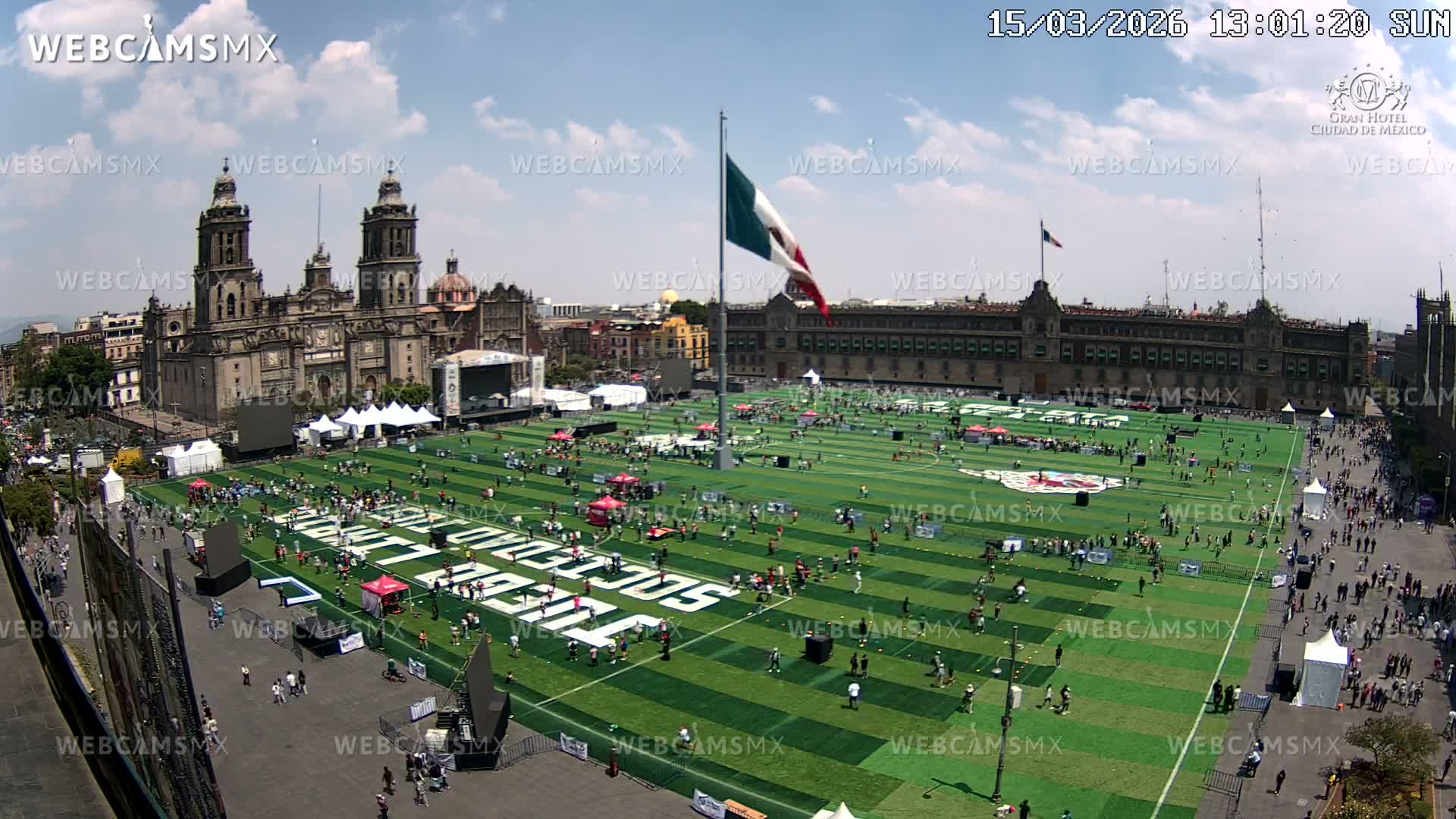 Plaza de la Constitución, Zocalo Square Ciudad de México Live Cam - Centro, Ciudad de Mexico, Mexico