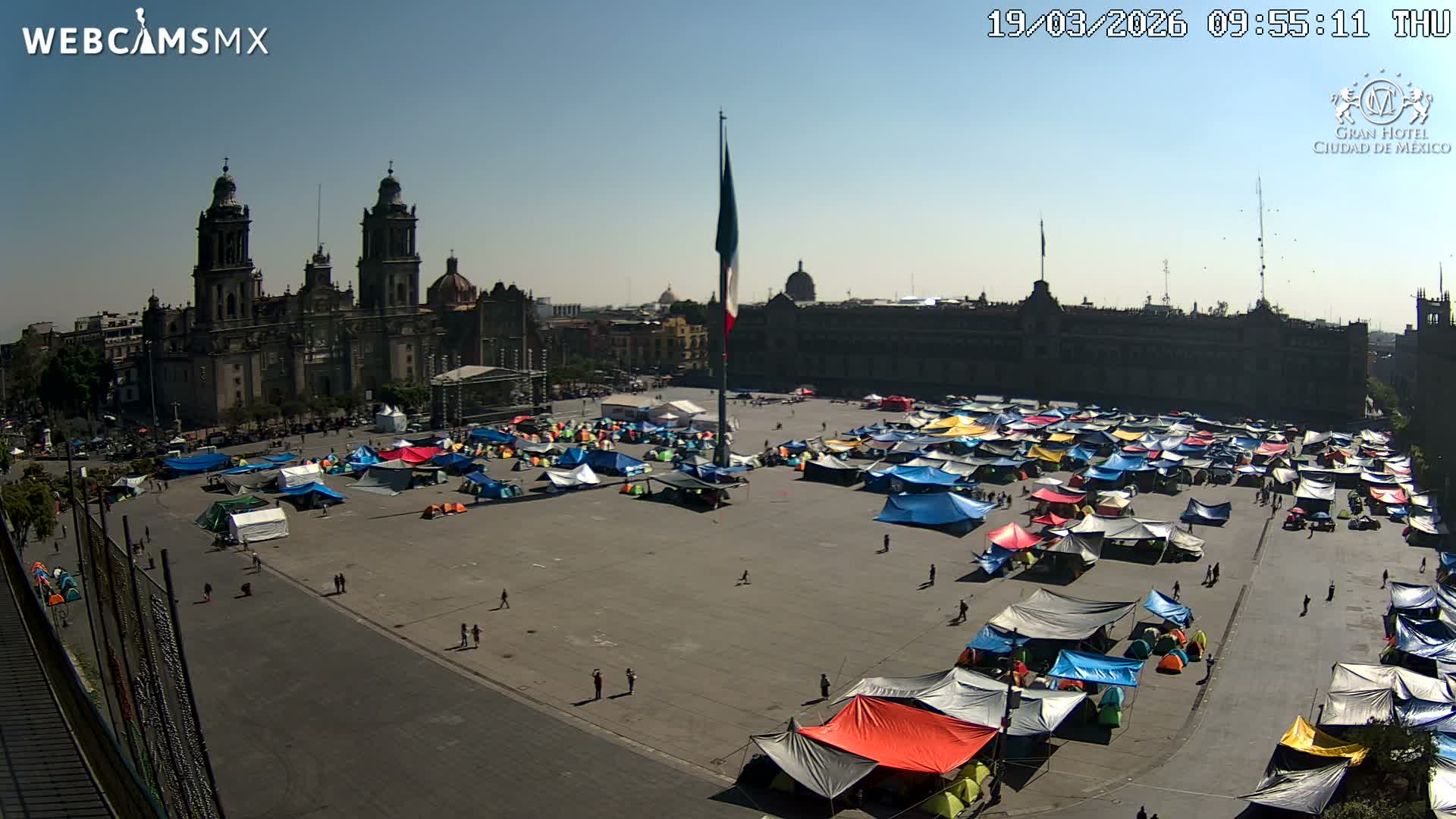 Plaza de la Constitución, Zocalo Square Ciudad de México Live Cam - Centro, Ciudad de Mexico, Mexico