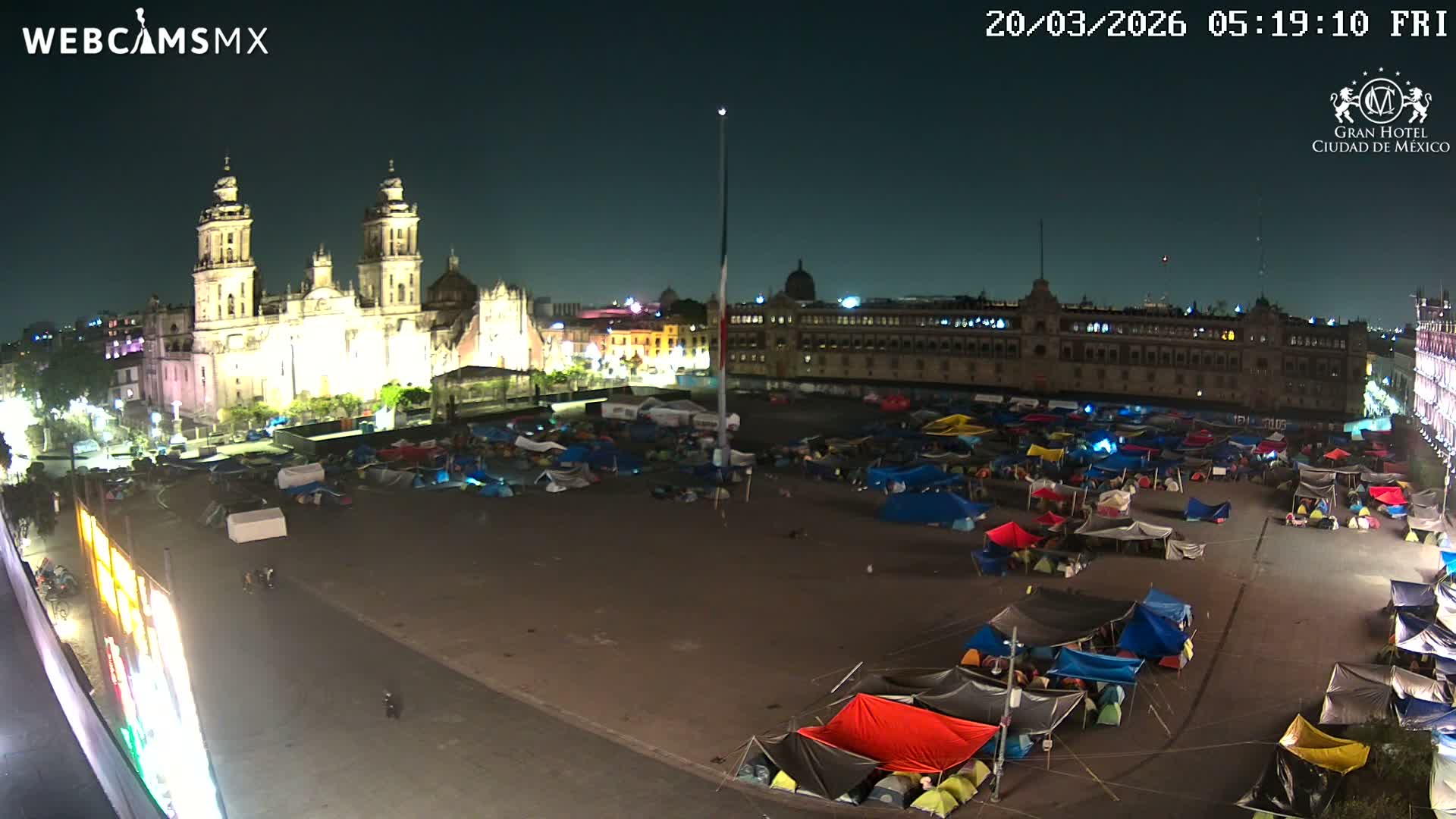 Plaza de la Constitución, Zocalo Square Ciudad de México Live Cam - Centro, Ciudad de Mexico, Mexico