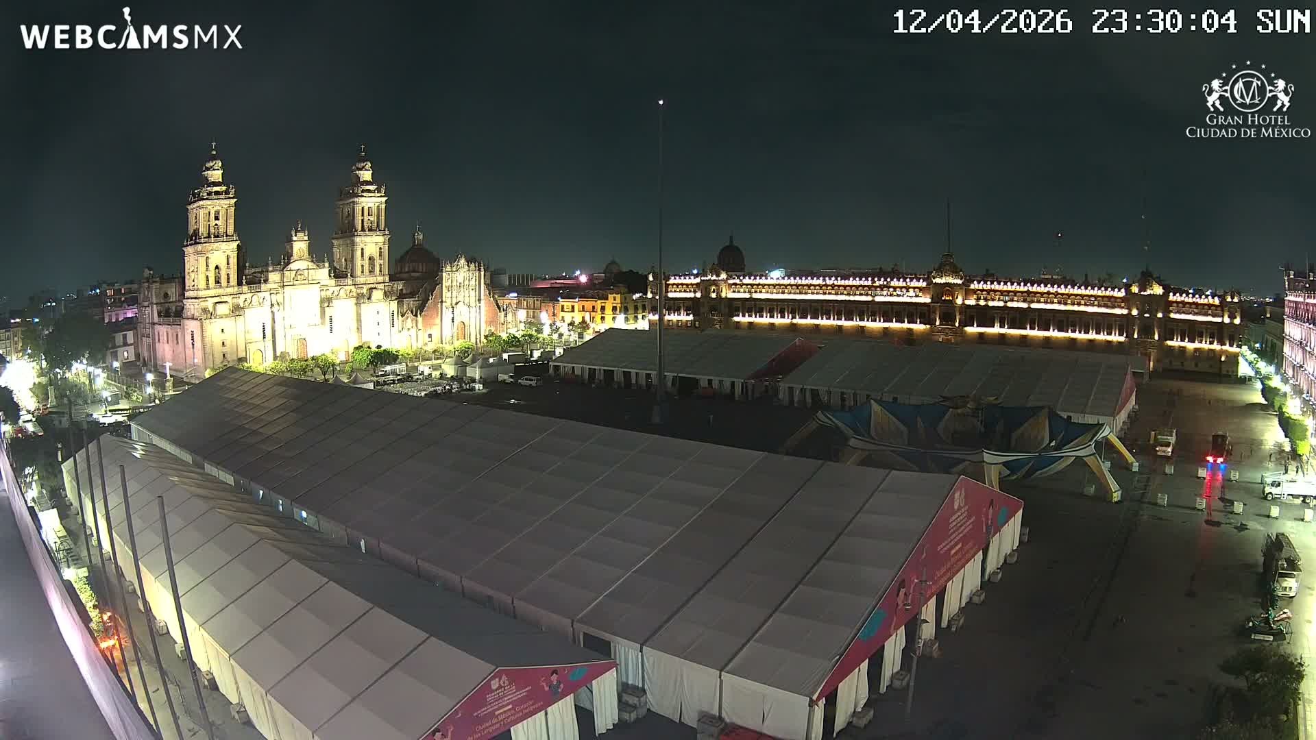 Plaza de la Constitución, Zocalo Square Ciudad de México Live Cam - Centro, Ciudad de Mexico, Mexico