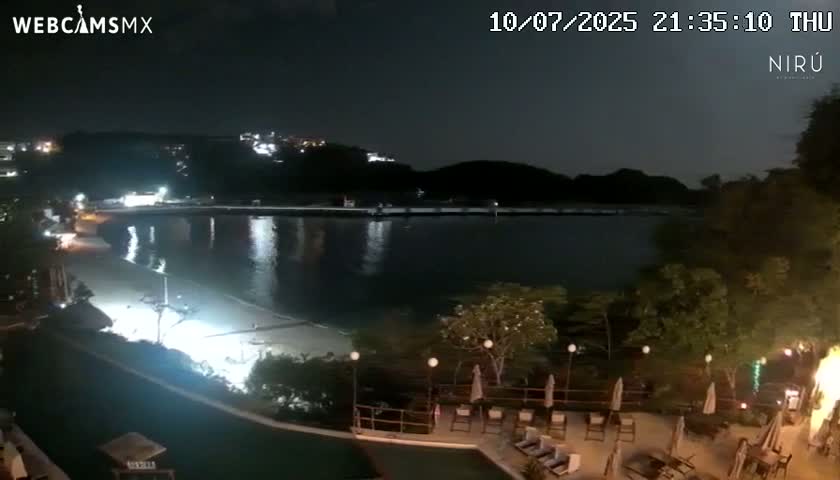 La Crucecita, Bahia Santa Cruz Huatulco Beach Live Cam - Santa Maria Huatulco, Oaxaca, Mexico