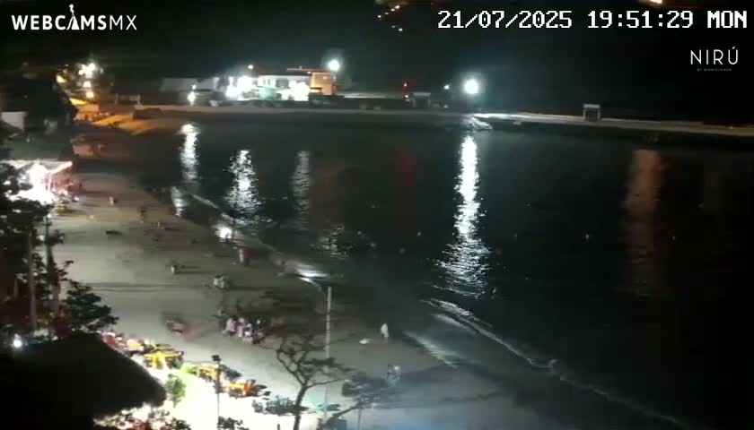 La Crucecita, Bahia Santa Cruz Huatulco Beach Live Cam - Santa Maria Huatulco, Oaxaca, Mexico