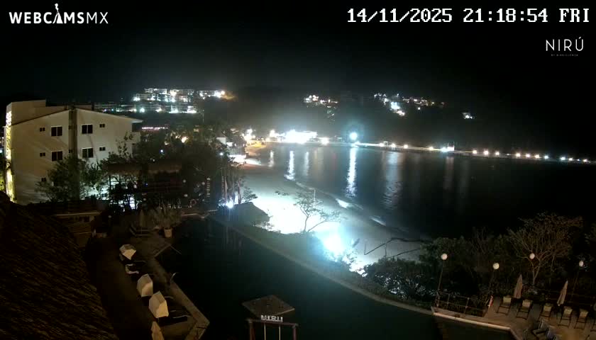 La Crucecita, Bahia Santa Cruz Huatulco Beach Live Cam - Santa Maria Huatulco, Oaxaca, Mexico