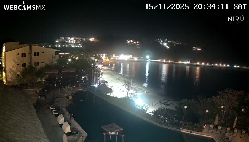 La Crucecita, Bahia Santa Cruz Huatulco Beach Live Cam - Santa Maria Huatulco, Oaxaca, Mexico