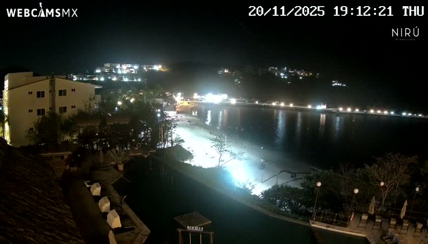 La Crucecita, Bahia Santa Cruz Huatulco Beach Live Cam - Santa Maria Huatulco, Oaxaca, Mexico